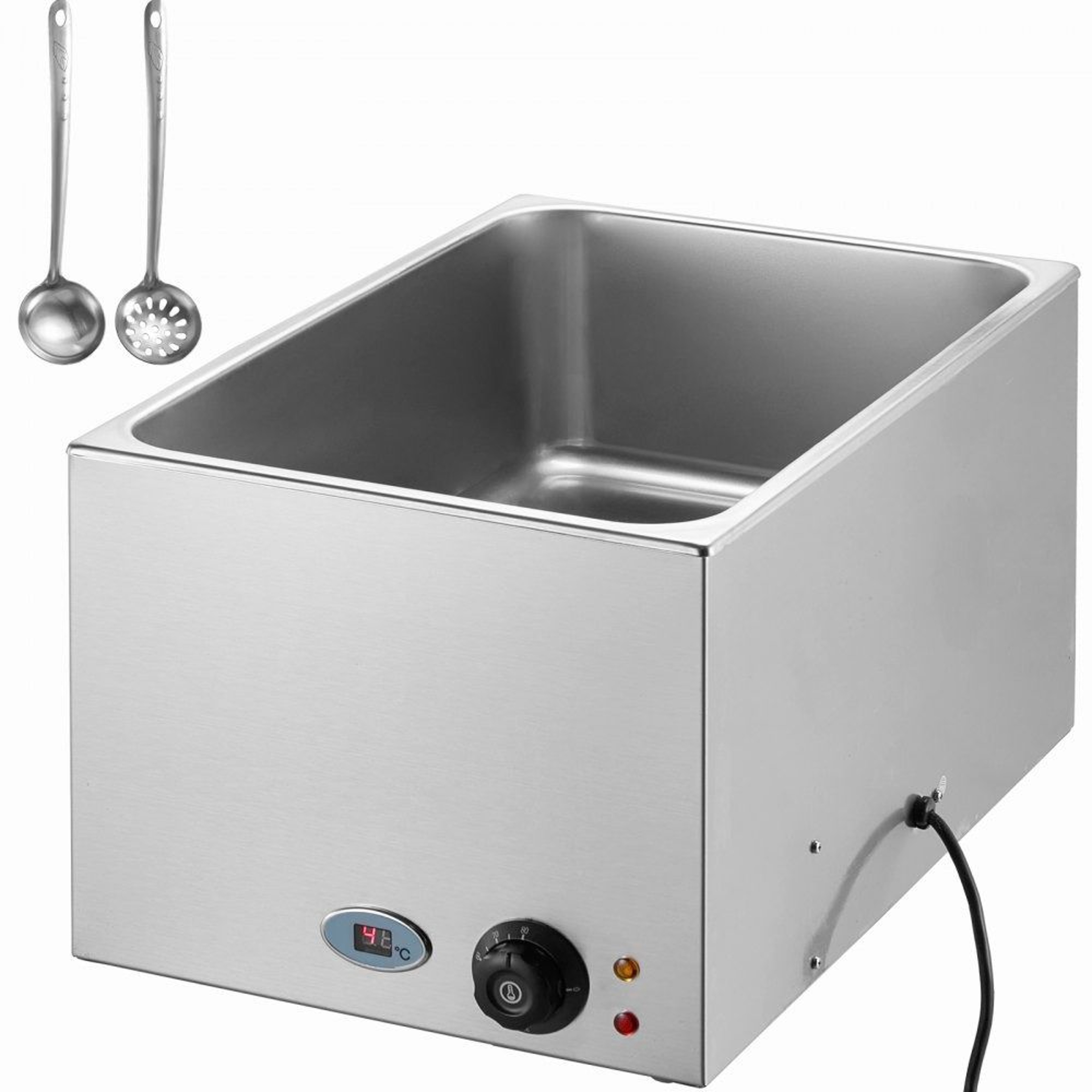 Commercial Food Warmer 1200W Stainless Steel Bain Marie Wet Or Dry Use 0