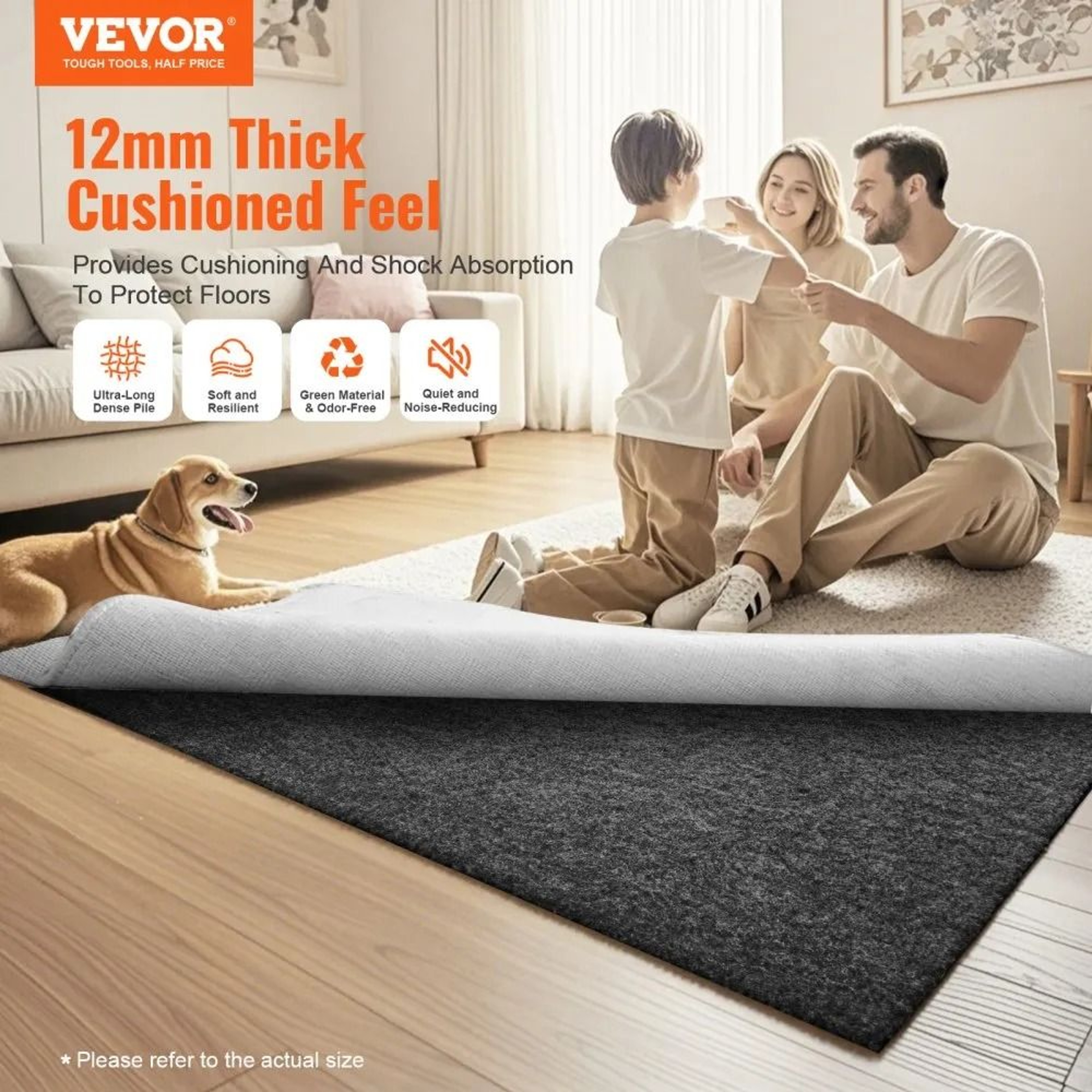 Polyester Felt Rug Pad 48 X 72 Inch 047 Inch Thick Carpet Cushion 5