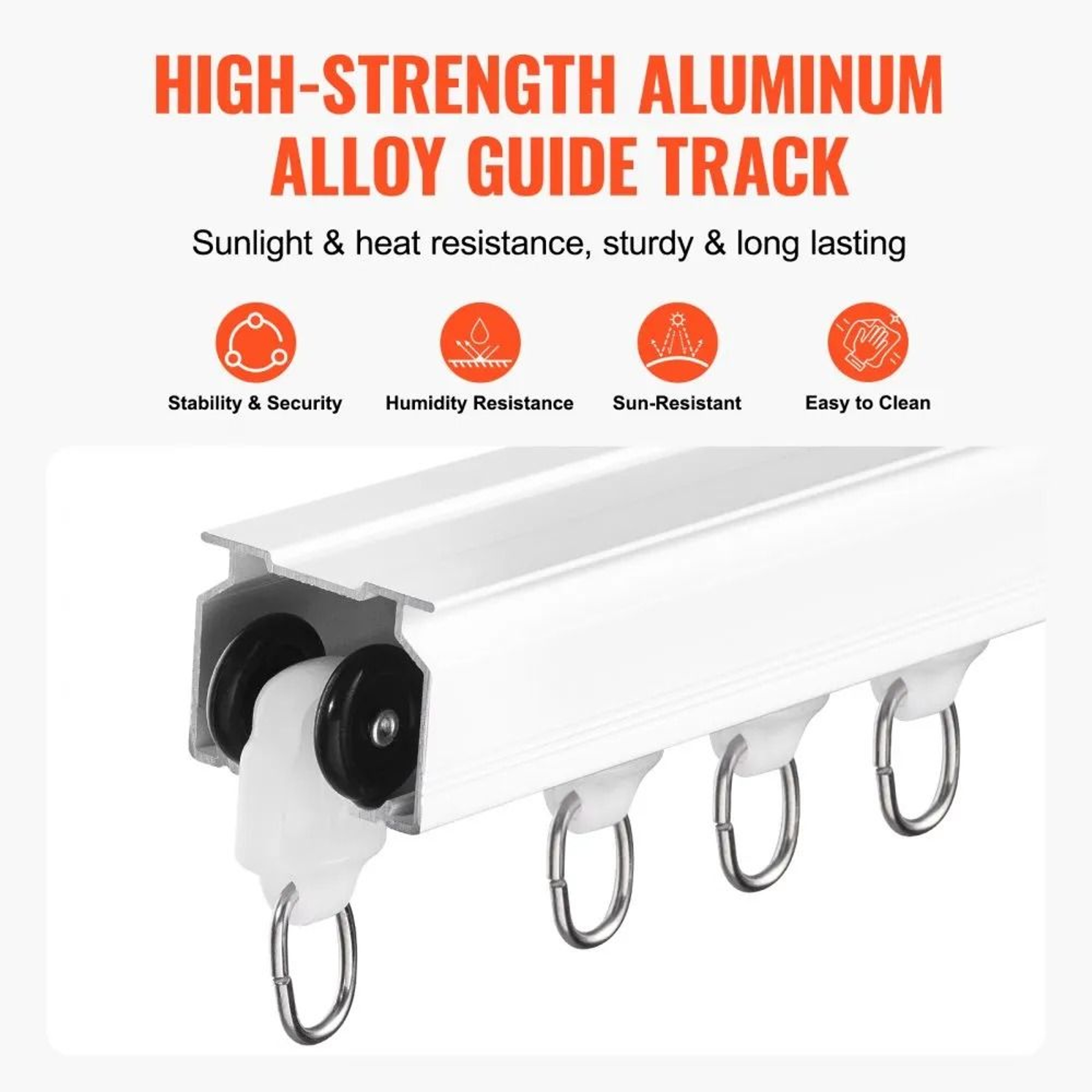 Ceiling Curtain Track Set 118 FT Aluminum Alloy Sliding Curtain Track System 3