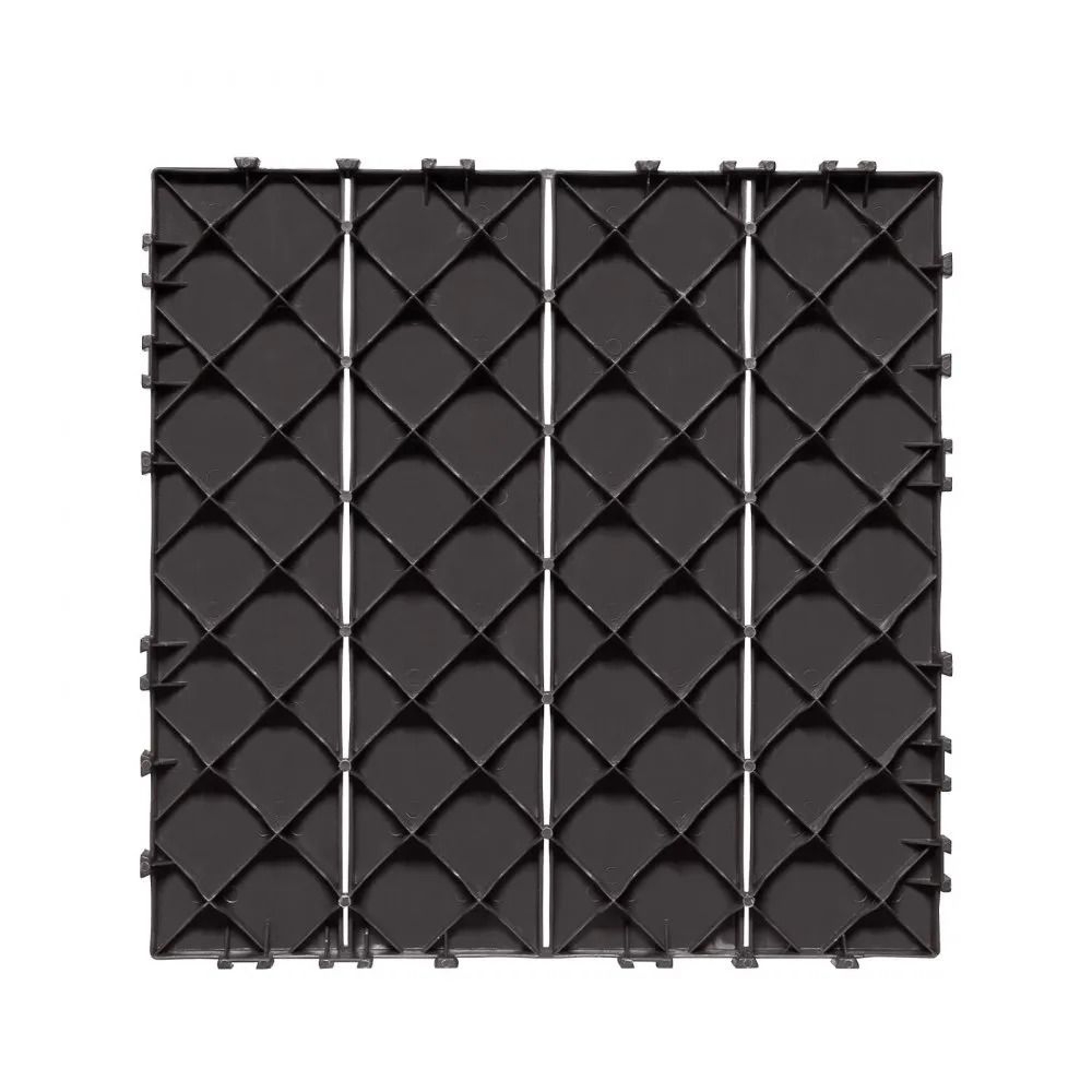 Interlocking Deck Tiles 36 Piece Waterproof PP Outdoor Flooring Dark Brown 7