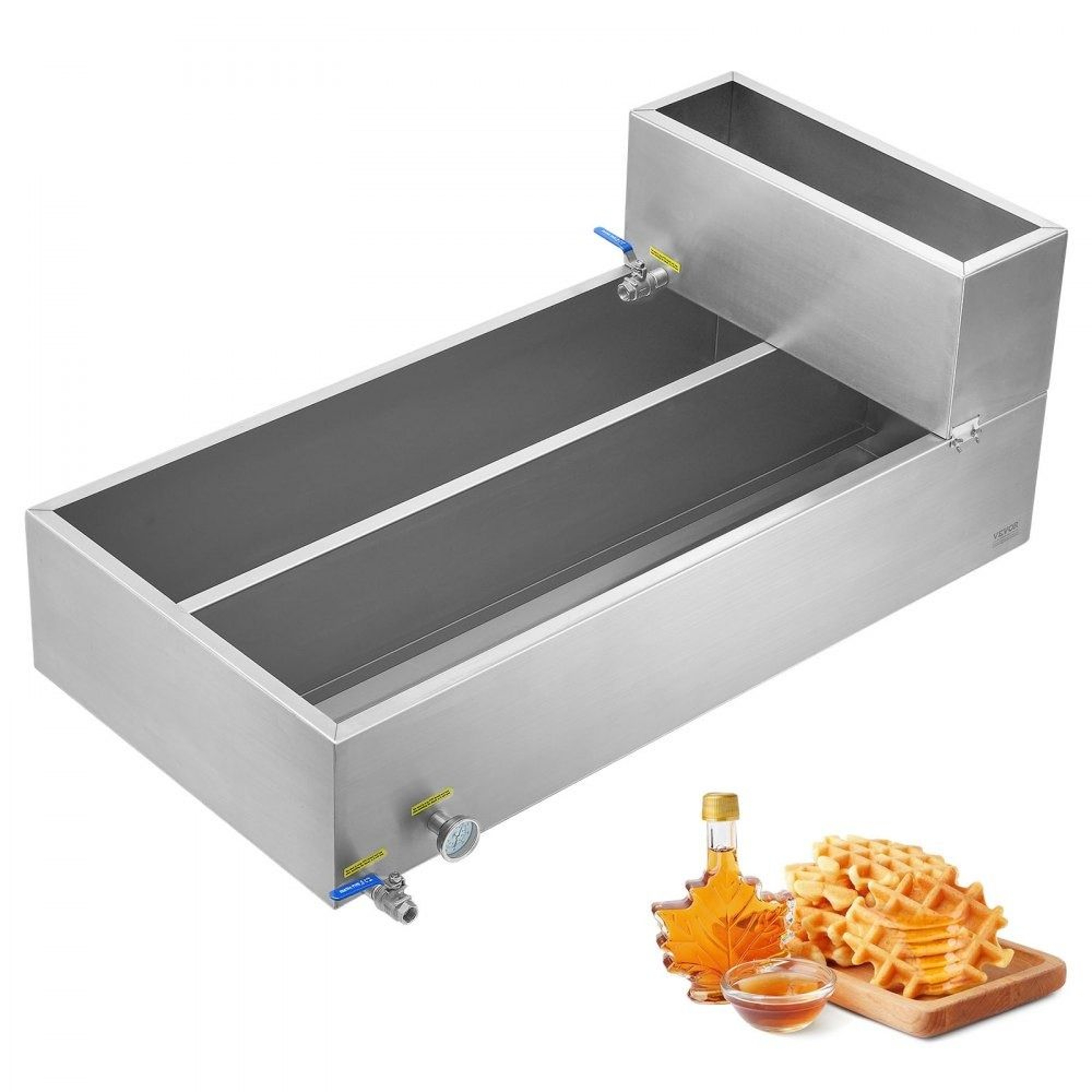 47 Gallon Maple Syrup Evaporator Pan 304 Stainless Steel With Thermometer And Dual Valves 0