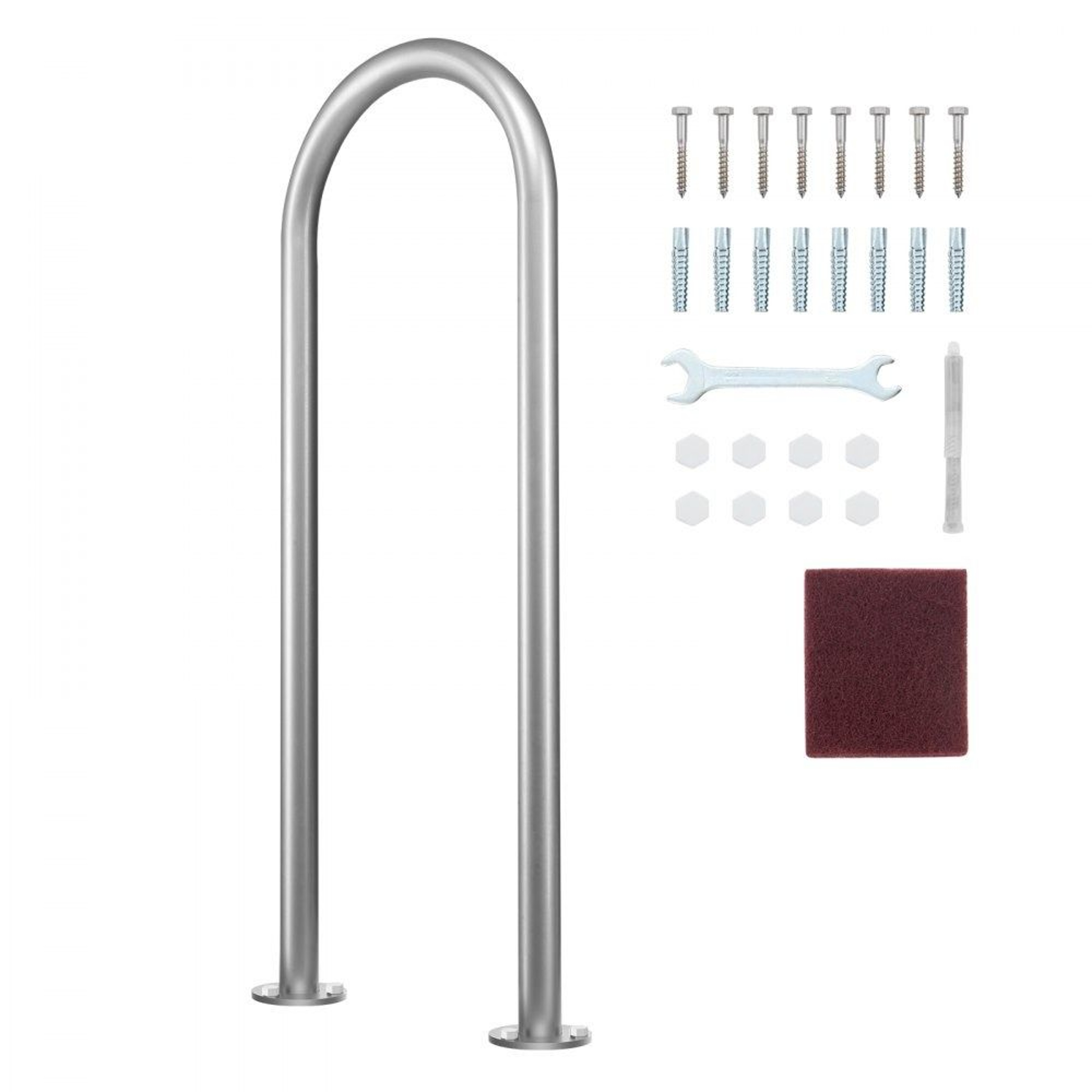 36 X 13 Inch Aluminum Pool Handrail With Base Plate And Installation Accessories 0