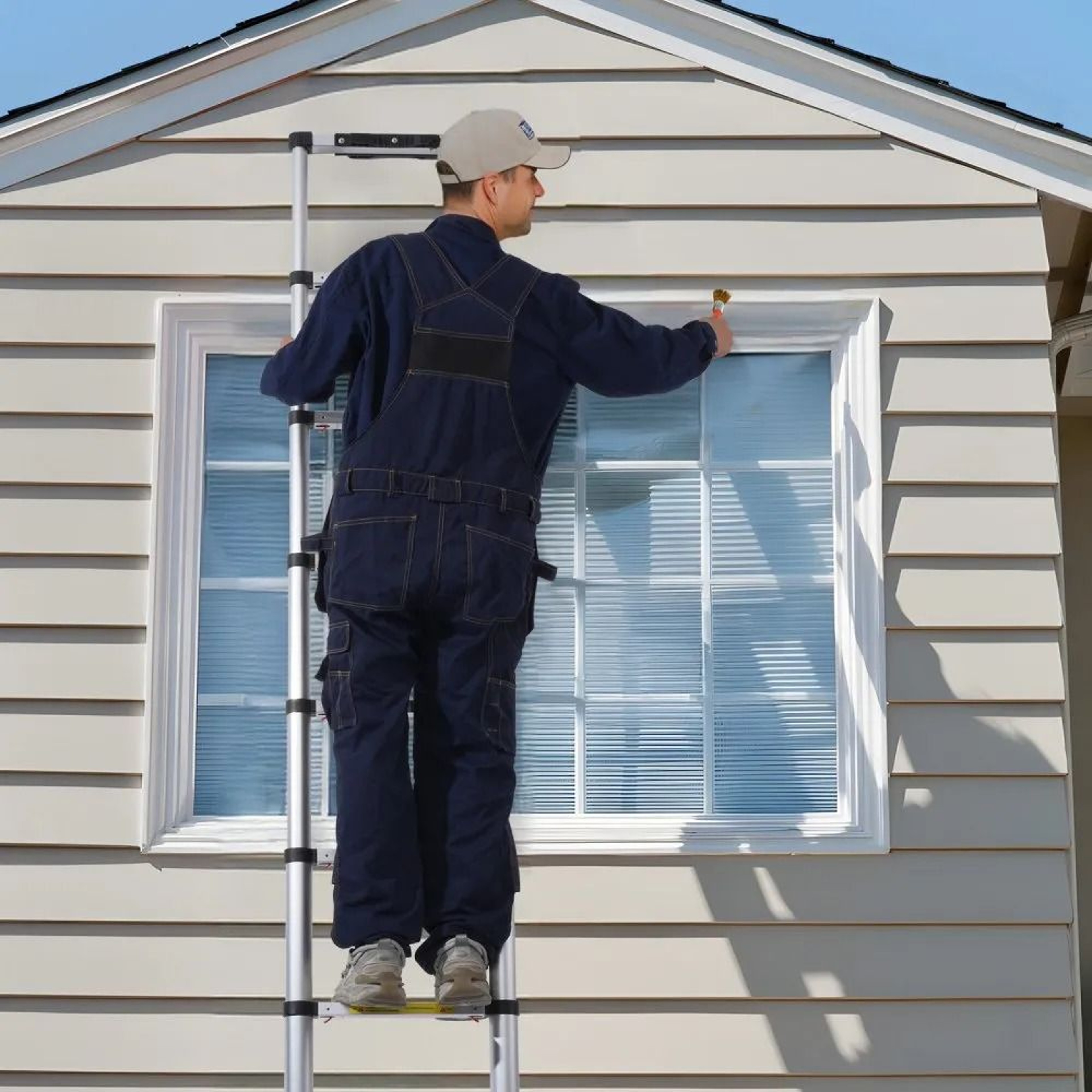 Telescoping Ladder 85FT Aluminum Collapsible Extension Ladder 375 LBS Capacity 5