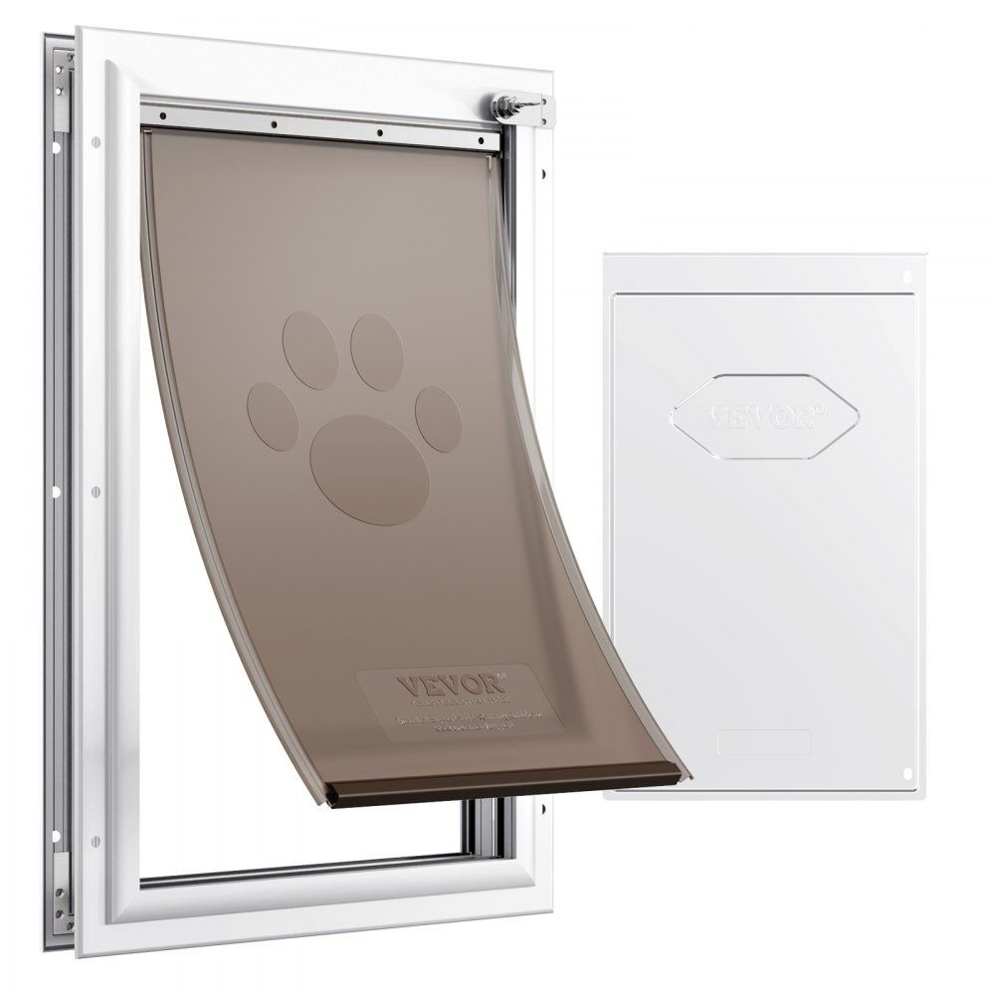 Weatherproof Small Aluminum Pet Door With Lock And Magnetic Flap 0
