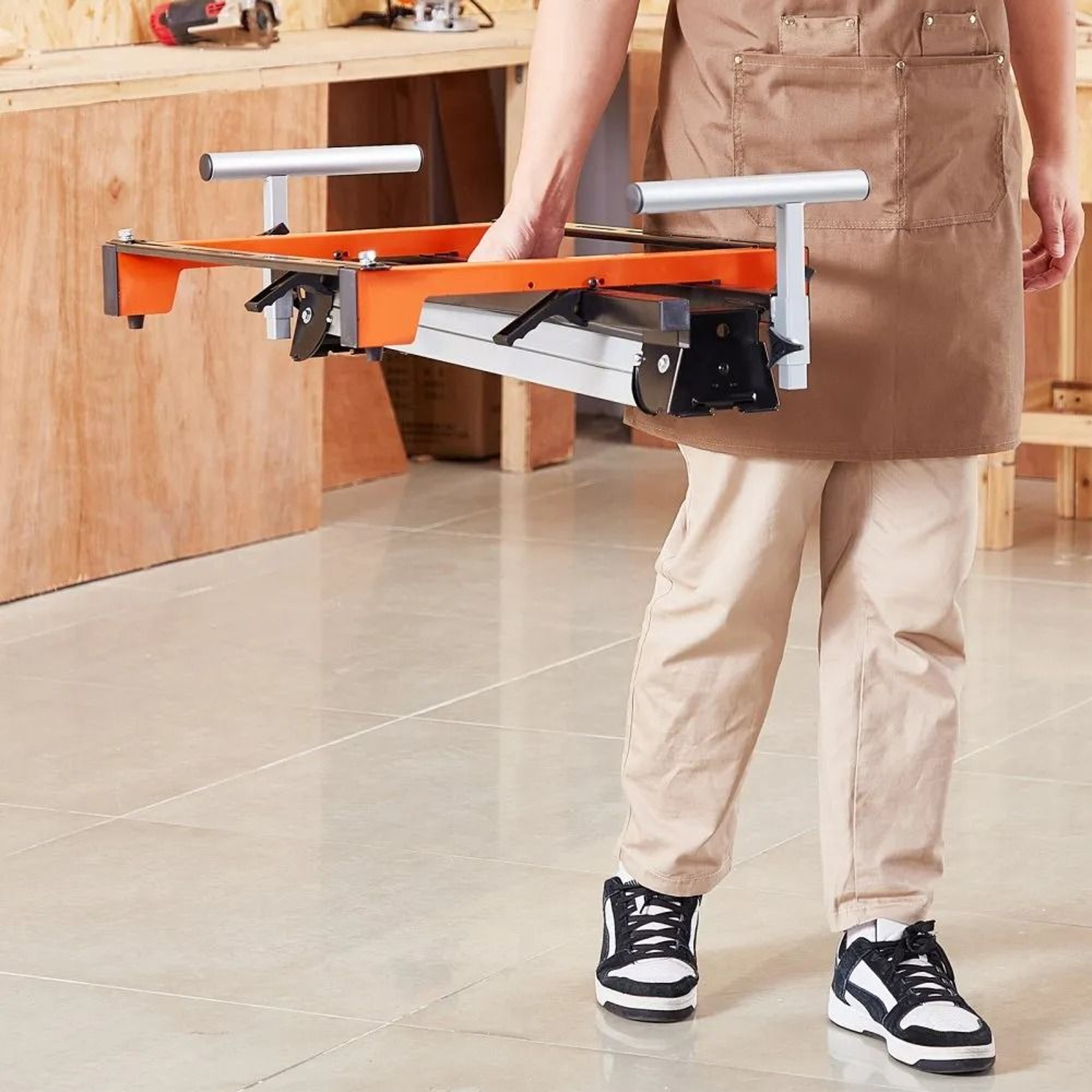 Collapsible Steel Miter Saw Stand With Mounting Brackets 300 Lbs Capacity 6