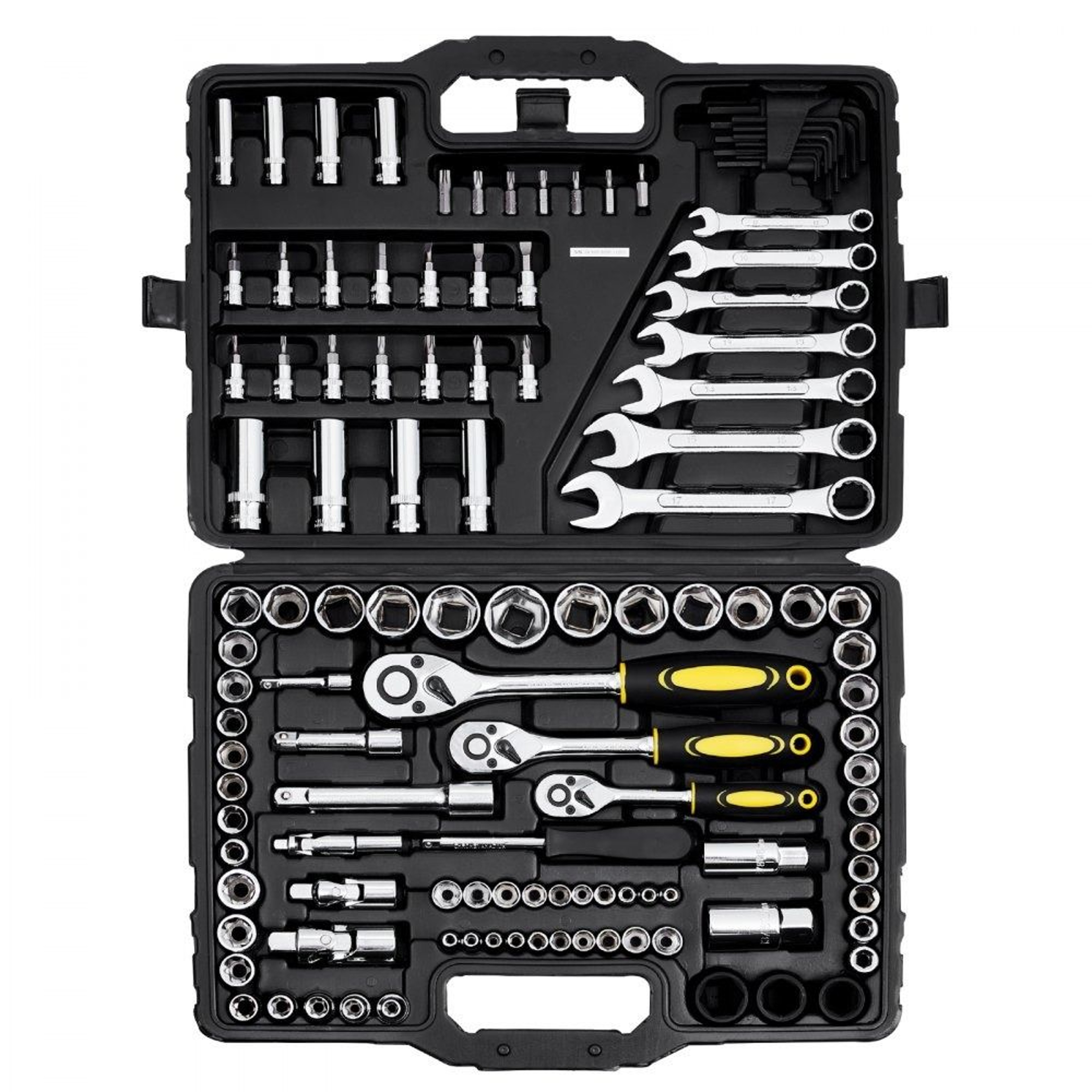 121Piece Mechanics Tool Set With SAE Metric Sockets And 72Tooth Ratchets 0