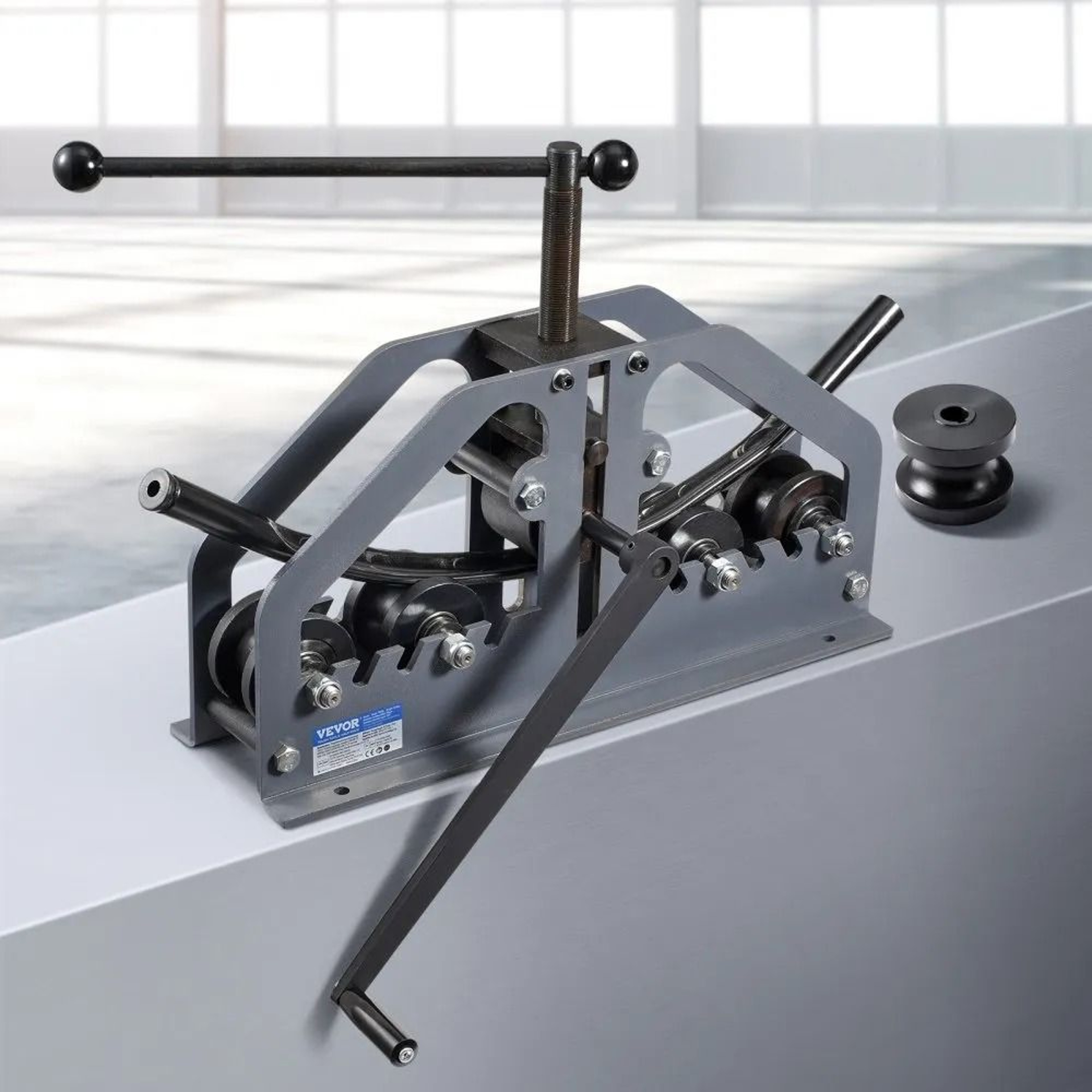 Manual Tube Roller Bender With 6 Dies For Round Square Tube And Flat Bar 6