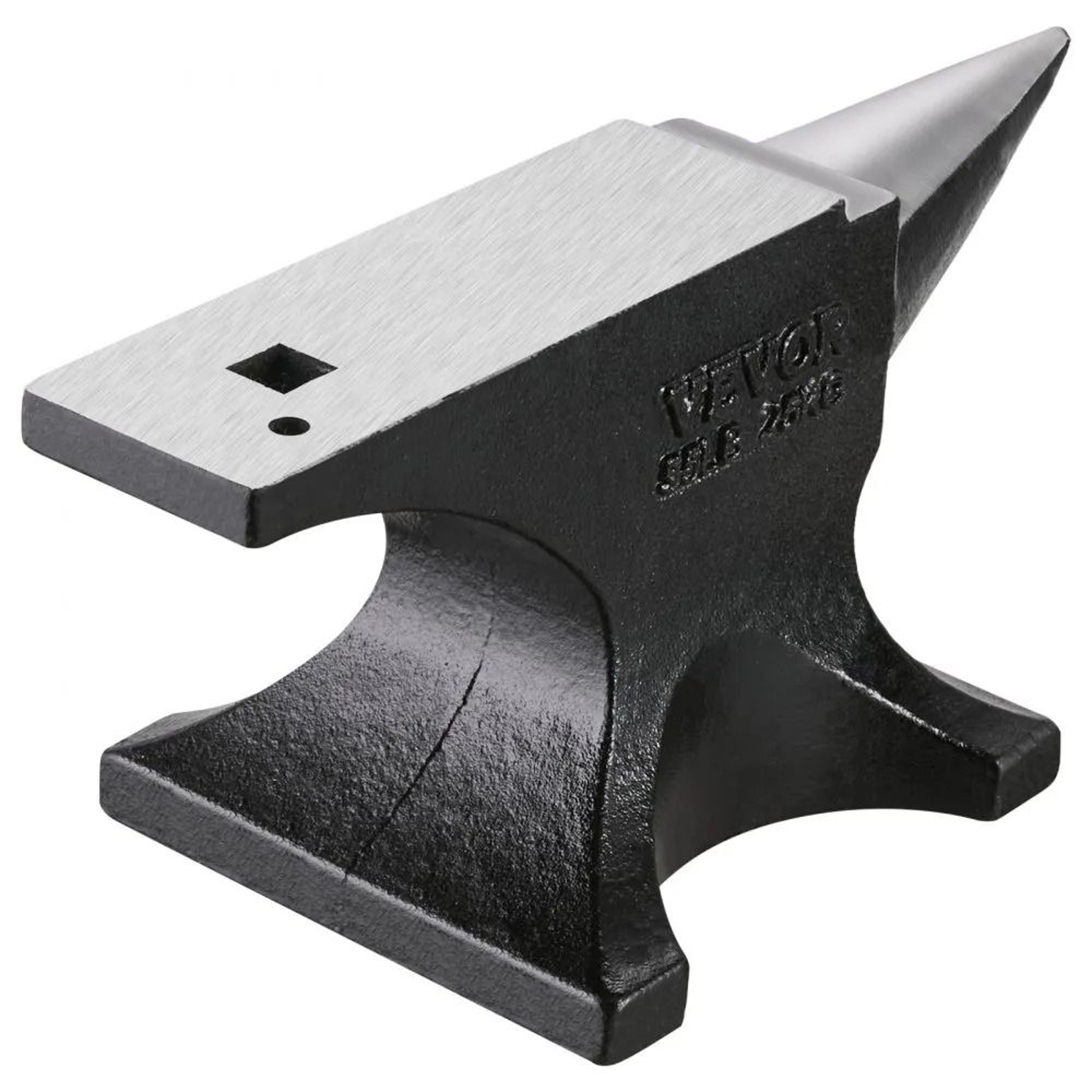 55 Lb Cast Steel Single Horn Blacksmith Anvil With Hardy And Pritchel Holes 0