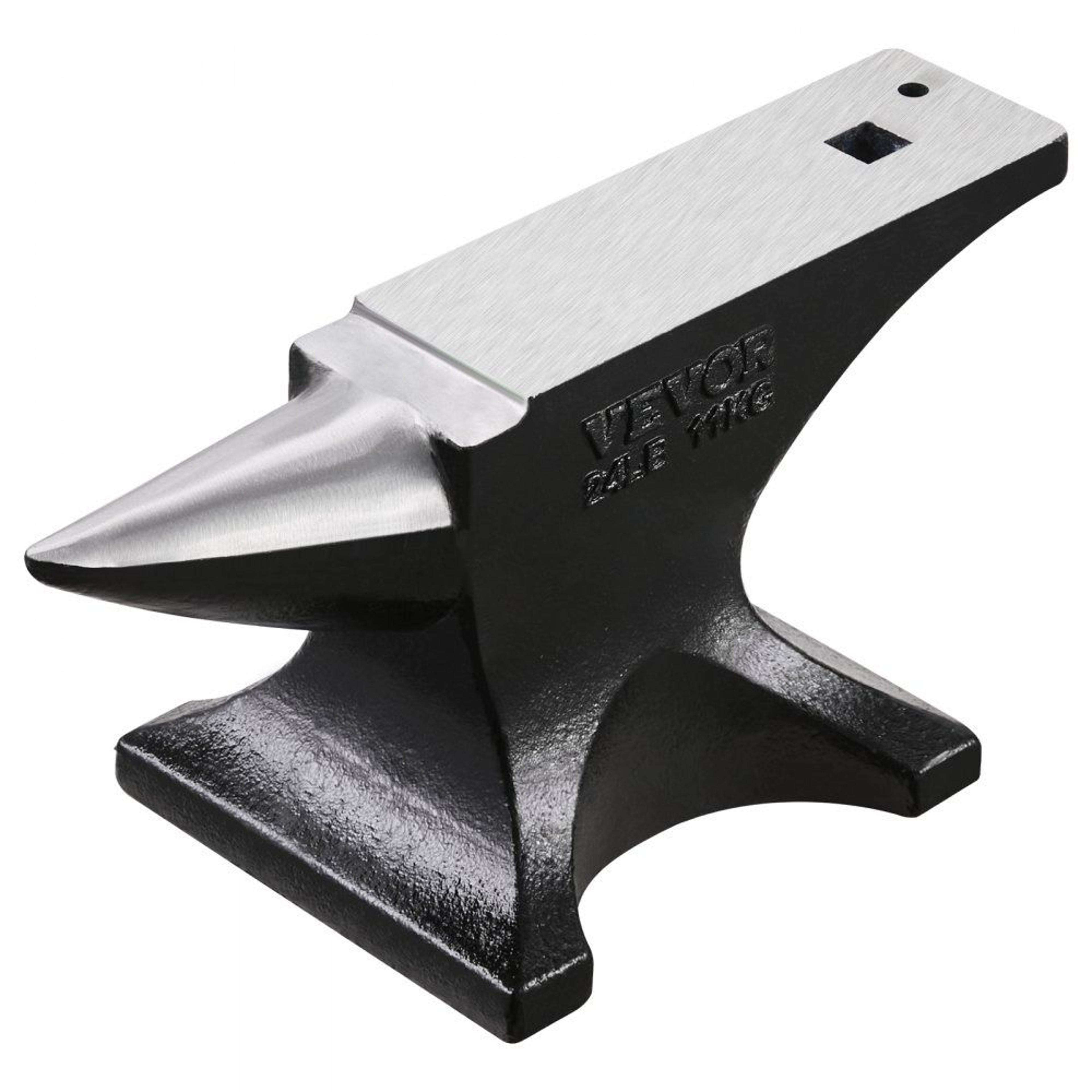25 Lb Cast Steel Single Horn Blacksmith Anvil With Hardy And Pritchel Holes 0