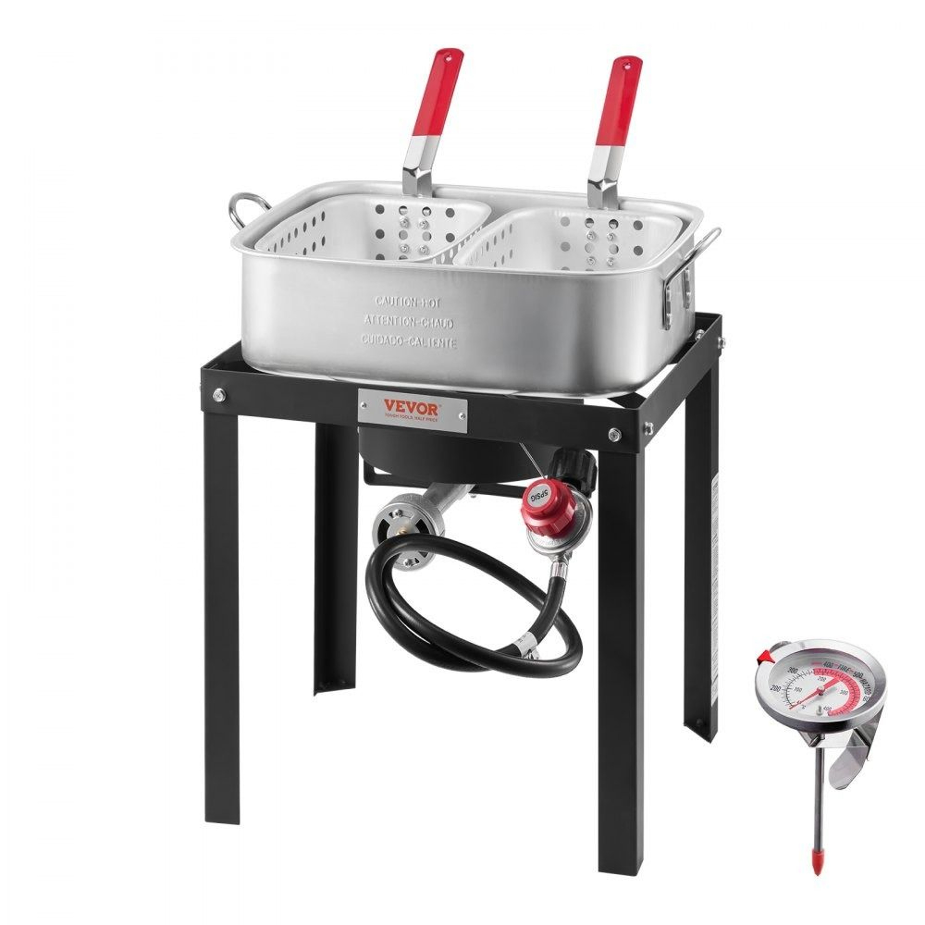 18 Qt Aluminum Propane Fish Fryer Kit With Dual Baskets And 58000 BTU Burner 0