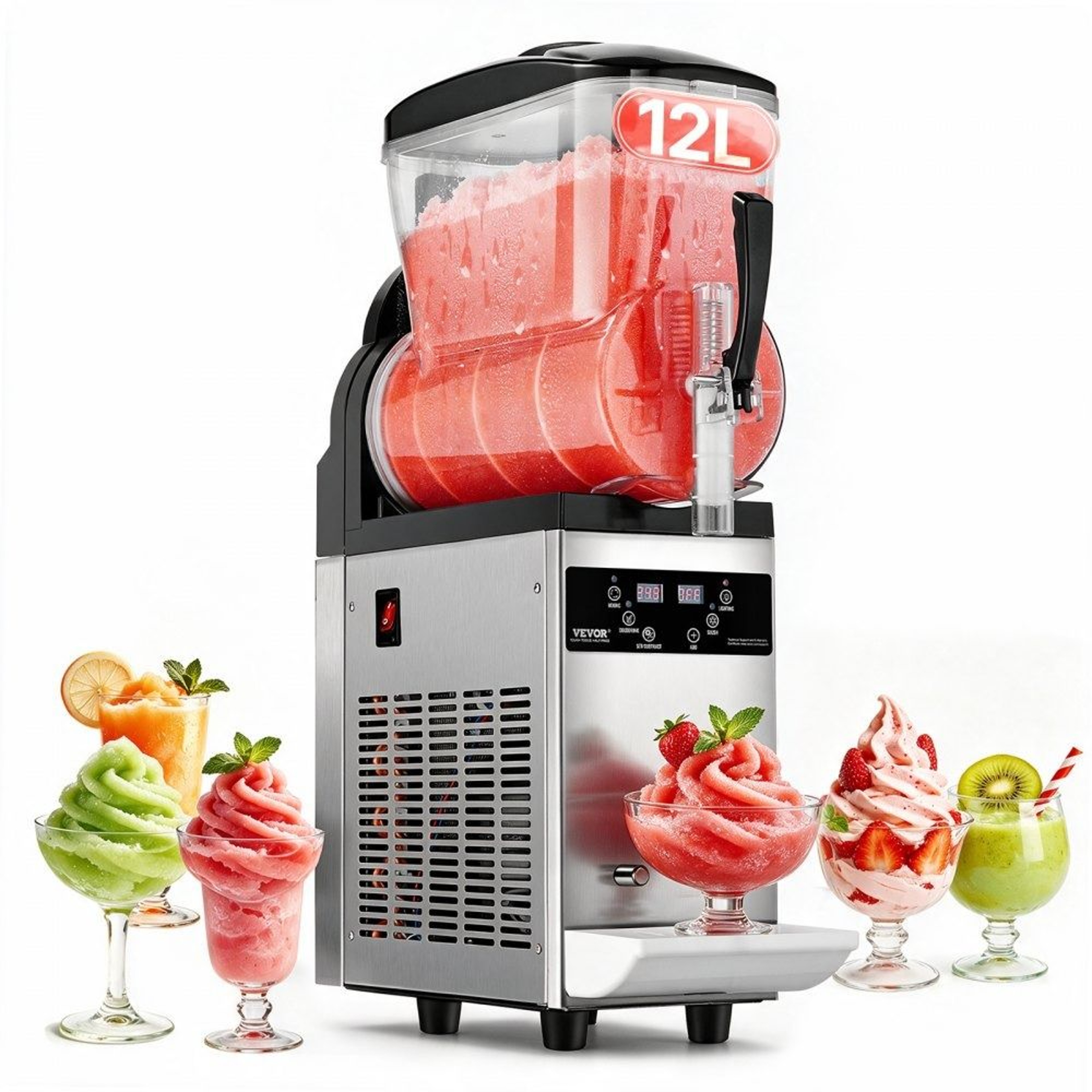 Commercial Slushy Machine With 12L Single Tank And Adjustable Temperature Control 0
