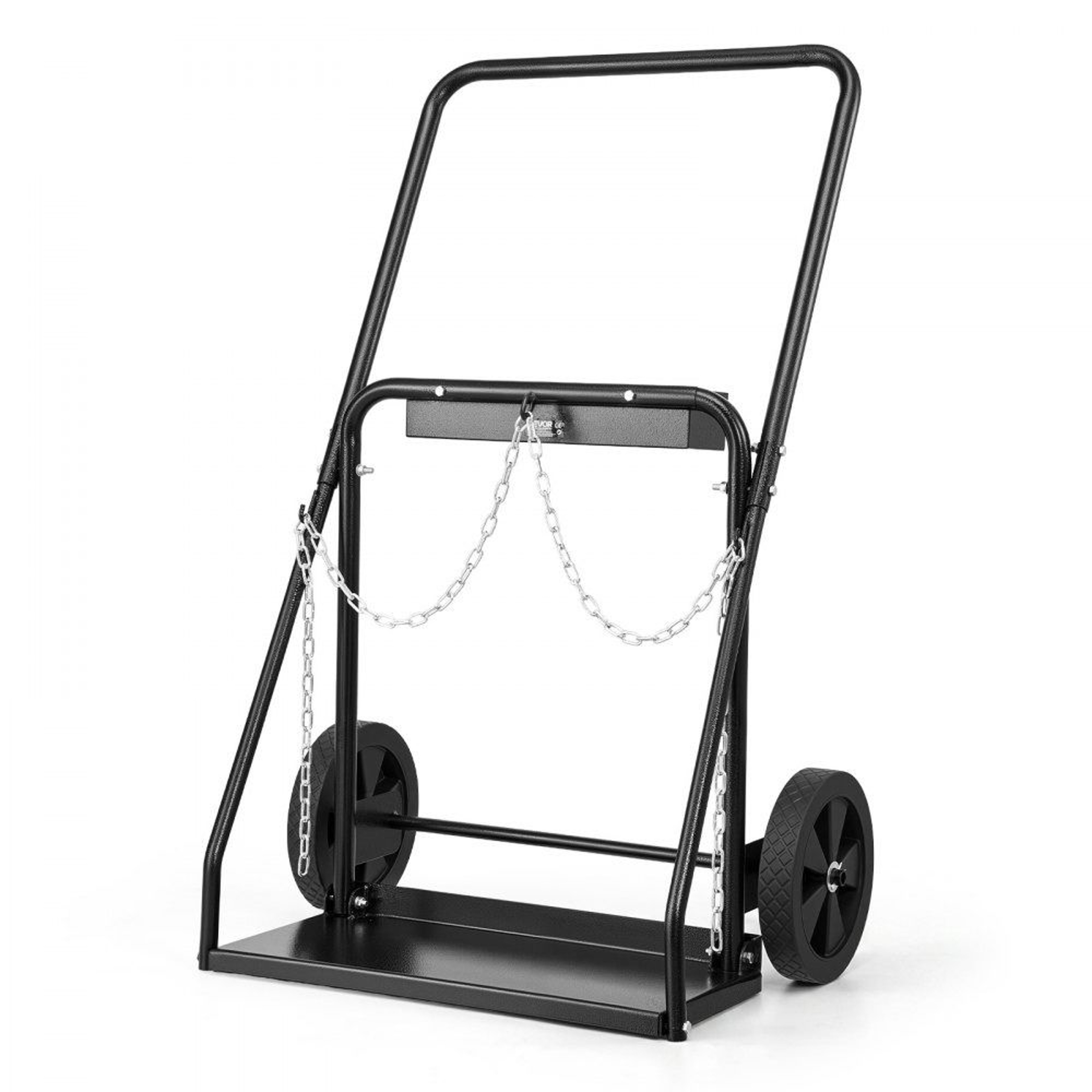 Dual Welding Cylinder Cart With 10 Inch Solid Wheels And 440 Lb Static Capacity 0