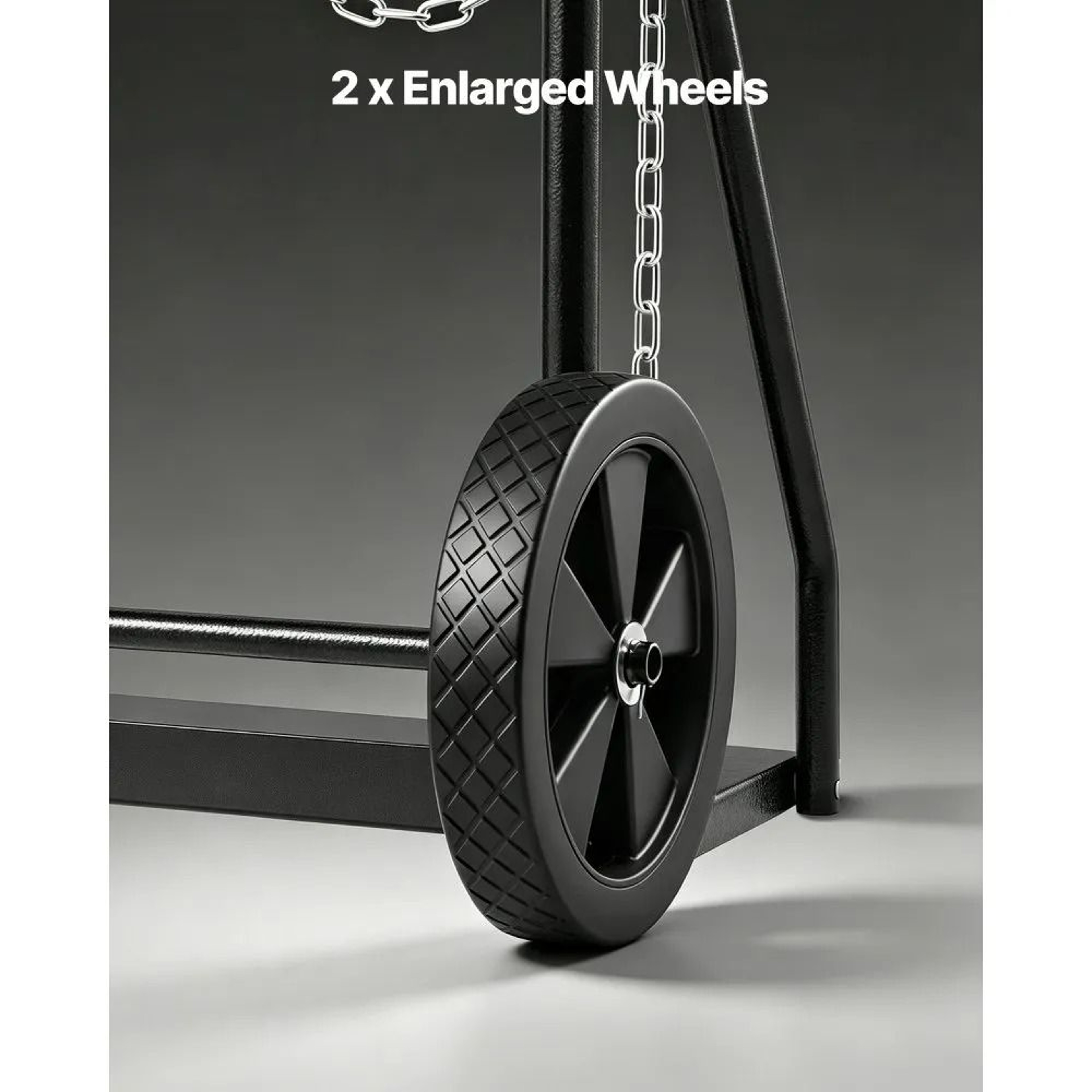 Dual Welding Cylinder Cart With 10 Inch Solid Wheels And 440 Lb Static Capacity 2