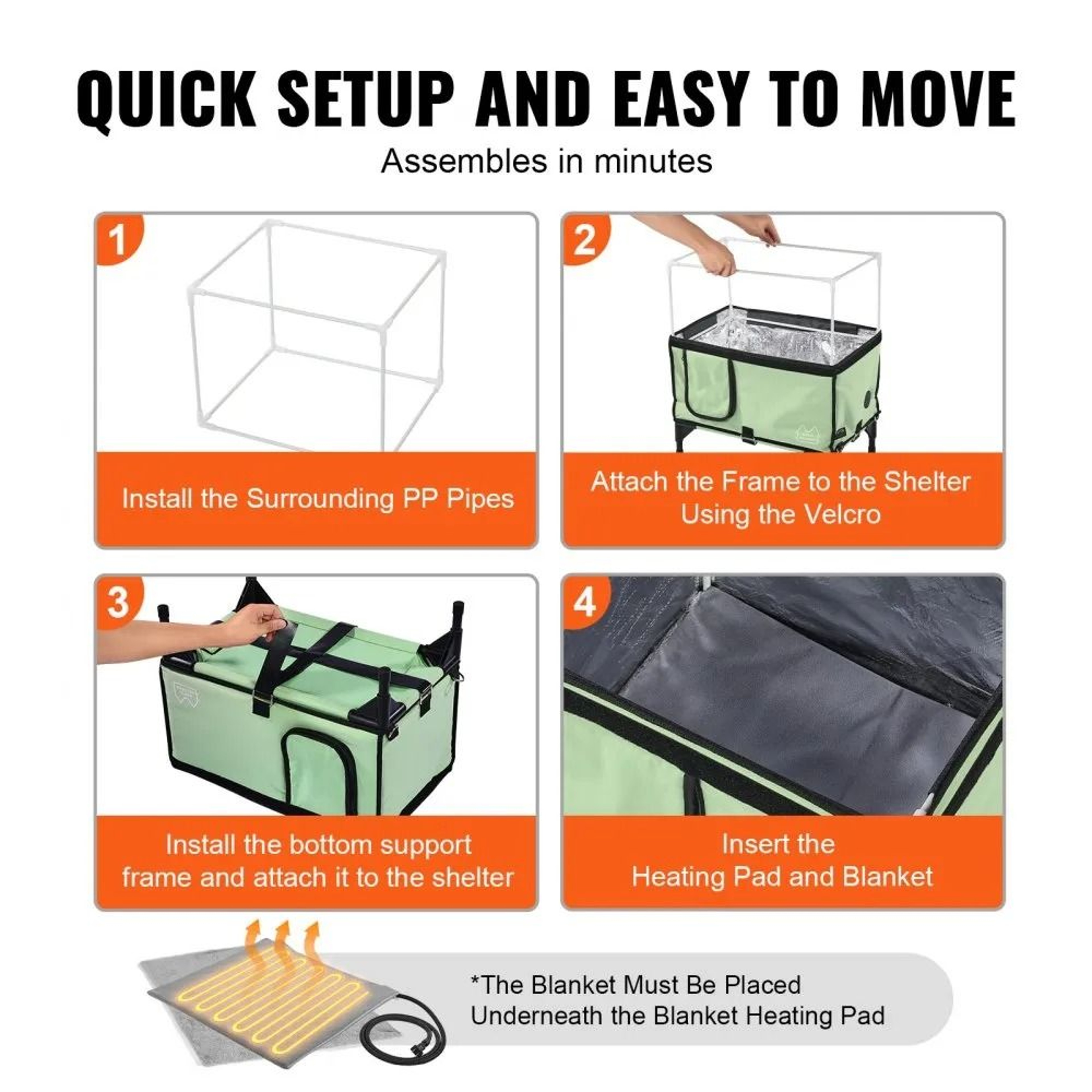 Elevated Heated Cat House With Adjustable Temperature Timer And Waterproof Oxford Cloth 6