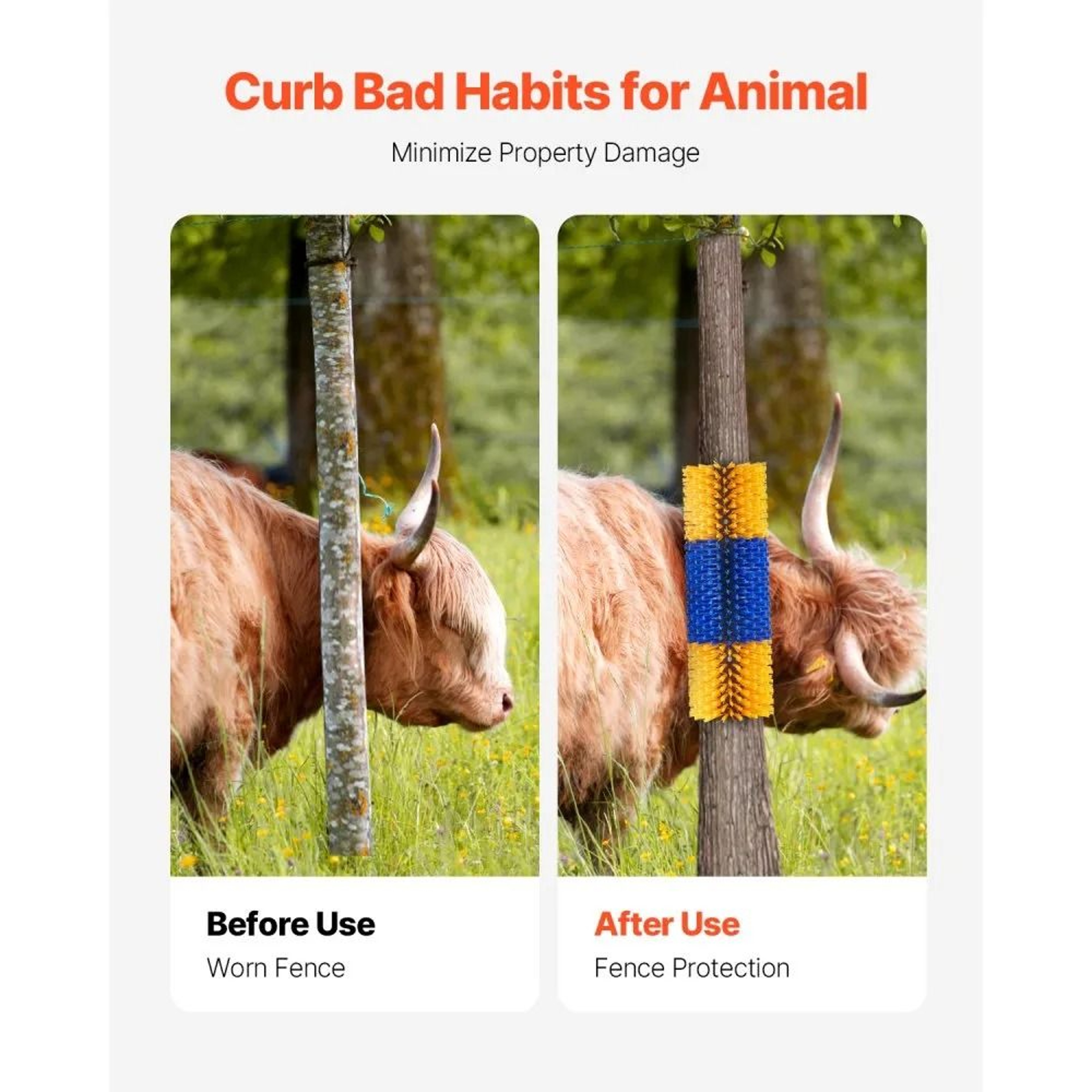 Livestock Scratching Brush Set With PBT Bristles For Horses Cows Pigs And Sheep 1