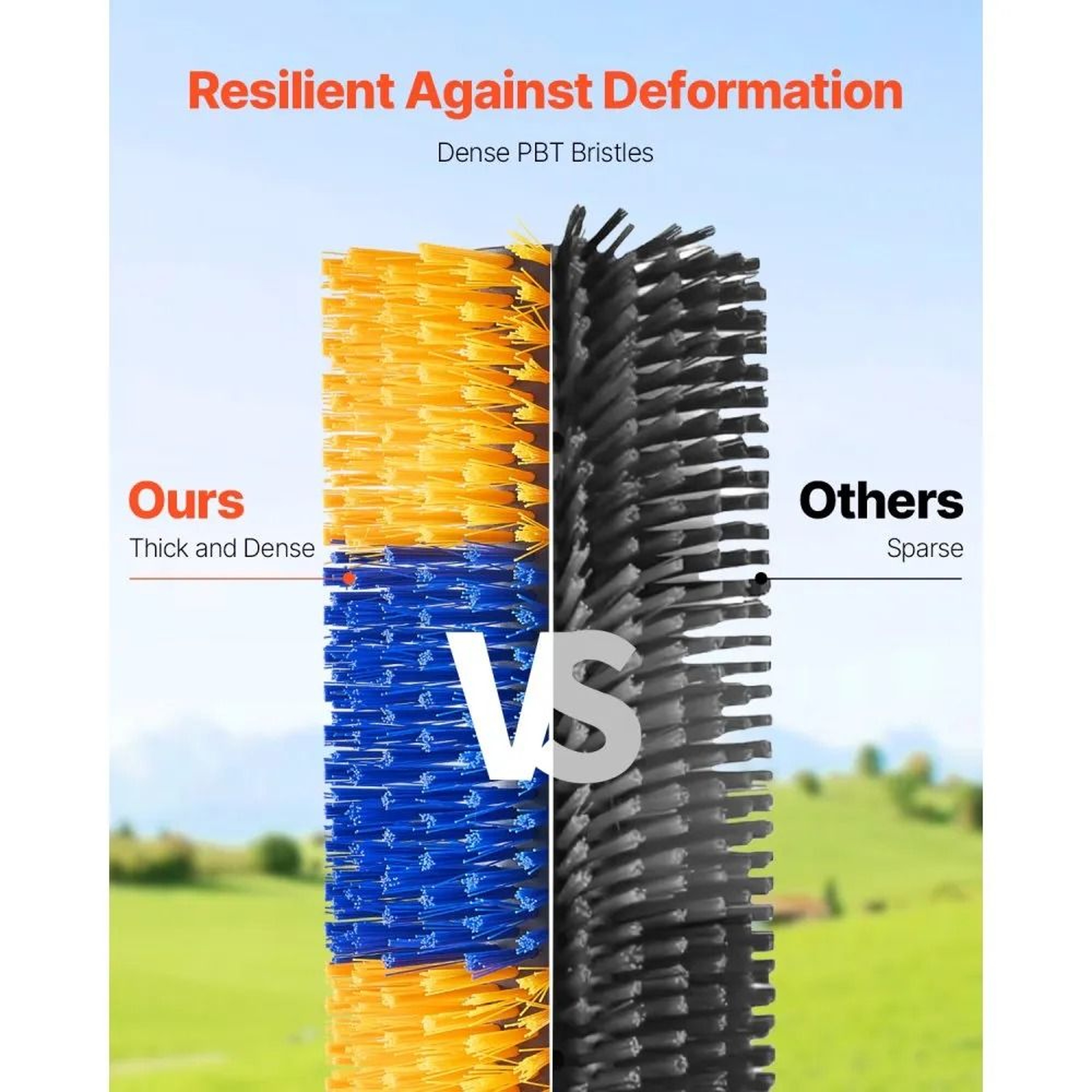3 Piece Livestock Scratching Brush With Reinforced Bristles And Mounting Screws 4