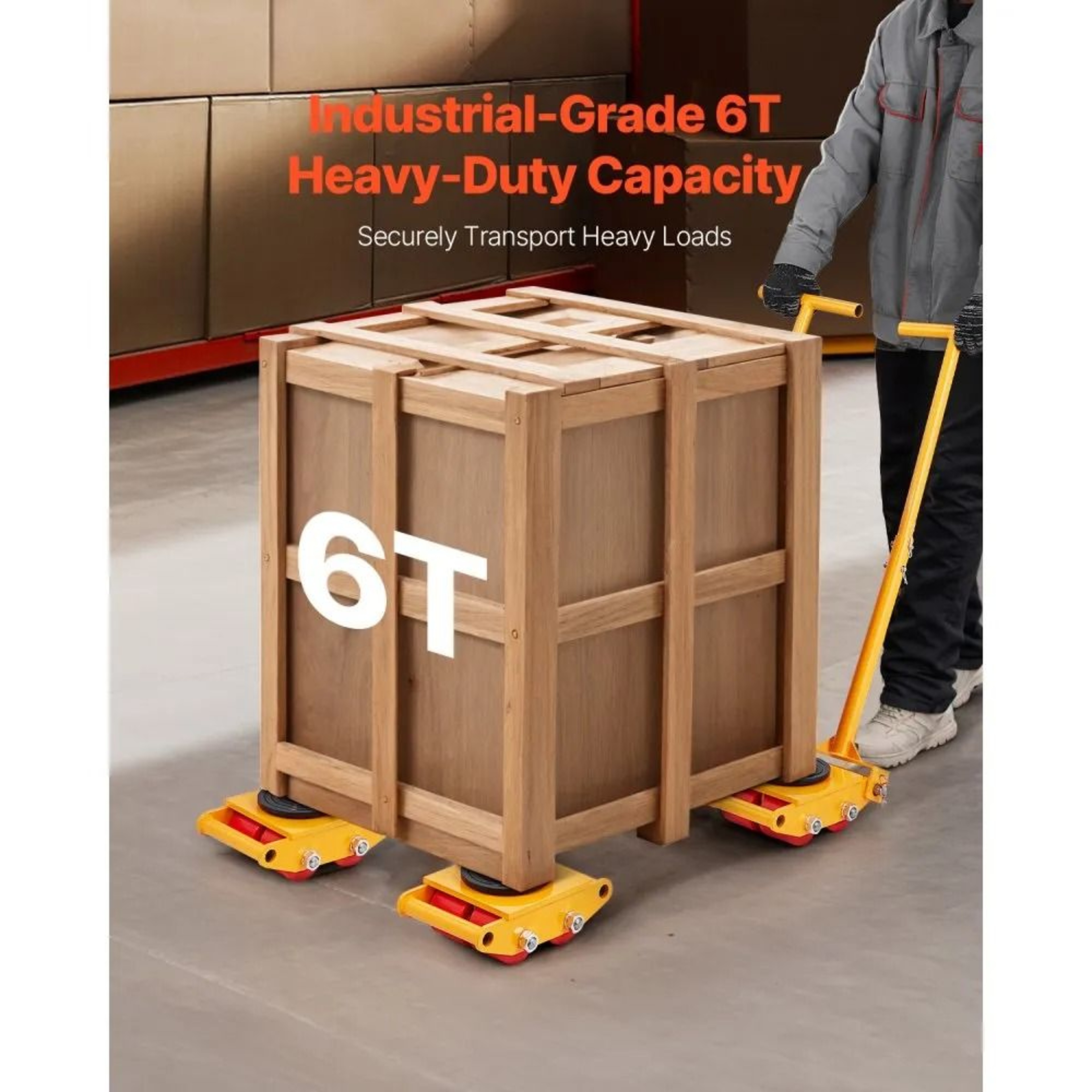 Heavy Duty Machinery Moving Skates 6 Ton Capacity With 360 Degree Rotating Caps 1