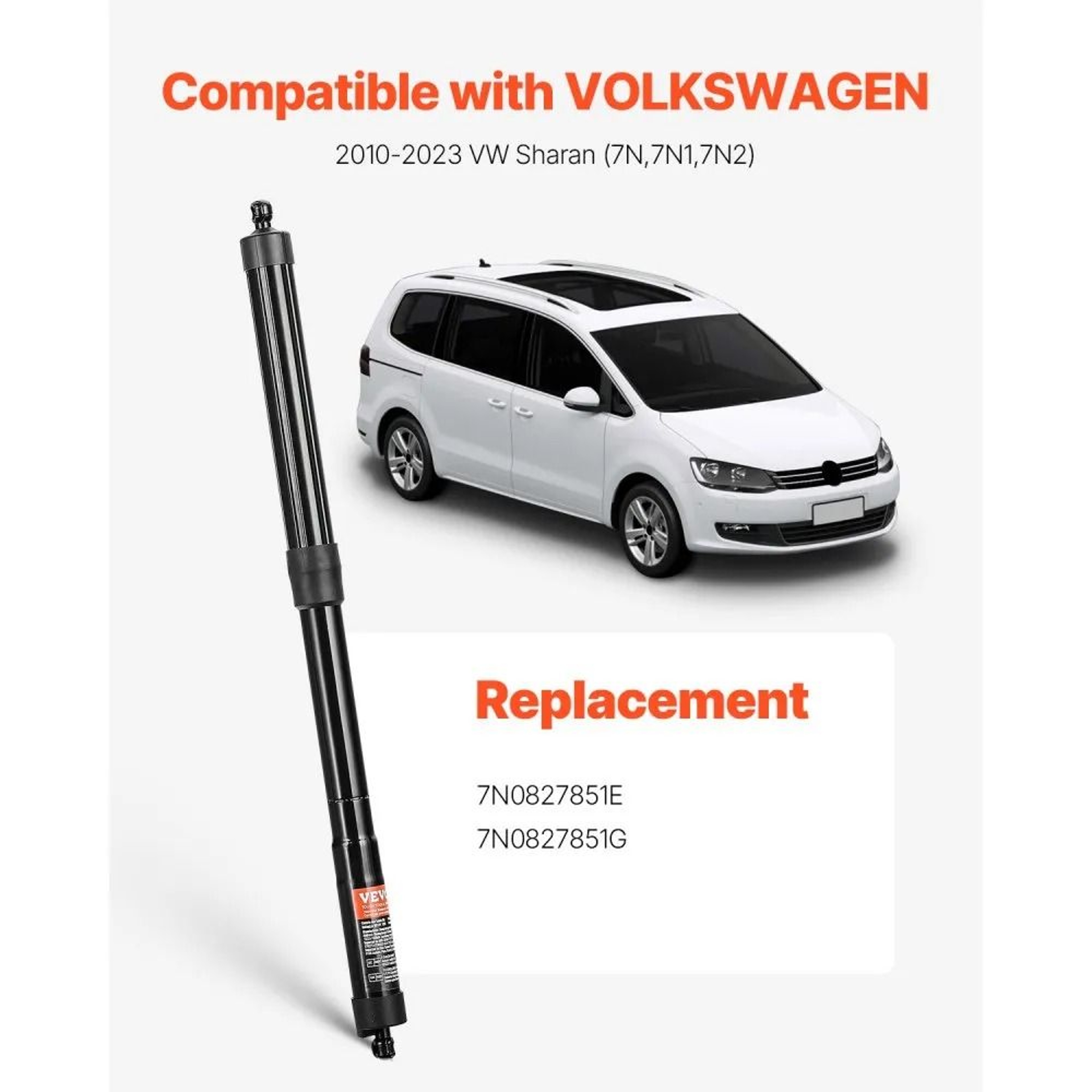 Rear Power Liftgate Struts With 590N Support For 20102023 Sharan 2 Piece Set 2