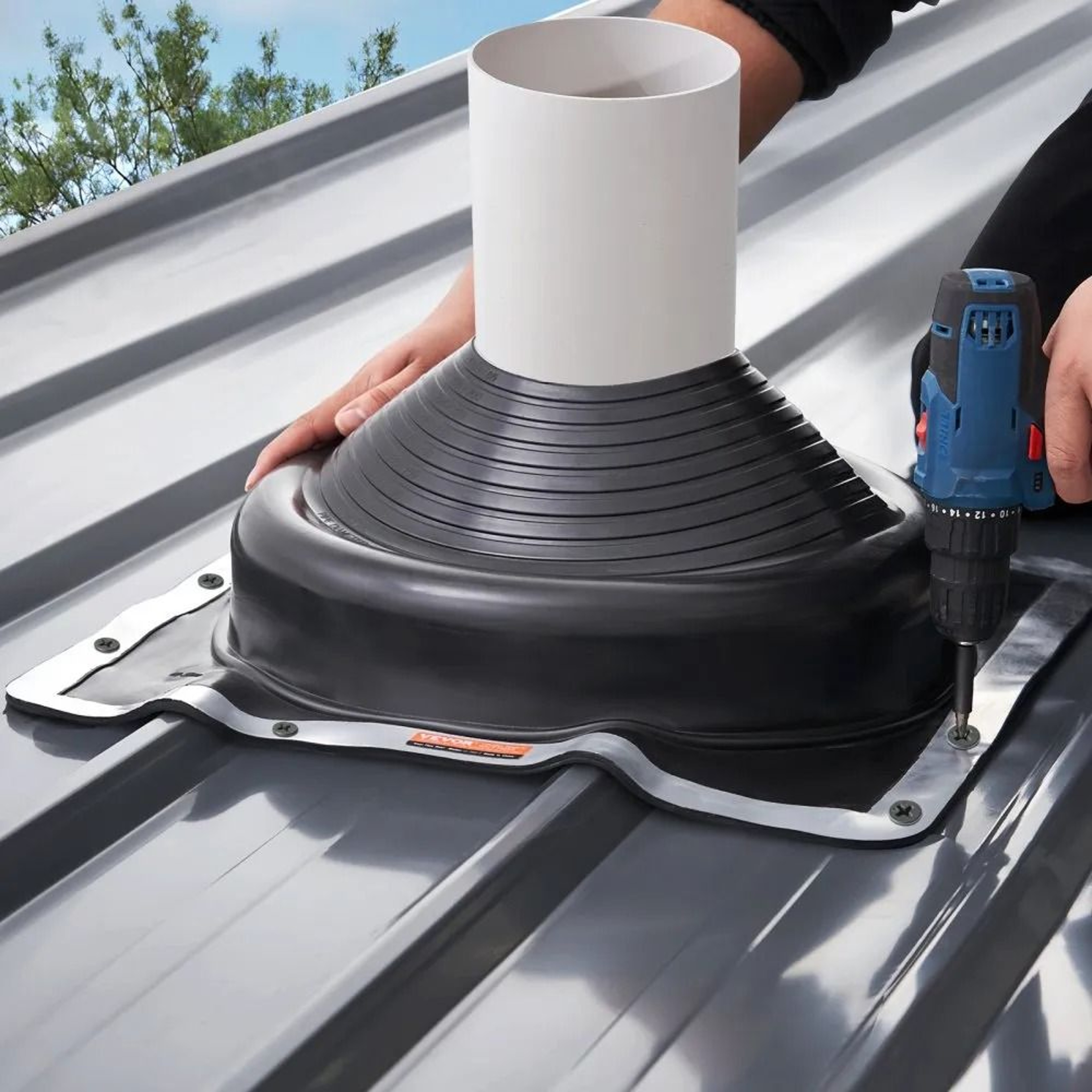 EPDM Roof Pipe Flashing Boots 2 Pack For 634 To 14 Inch Pipes 3