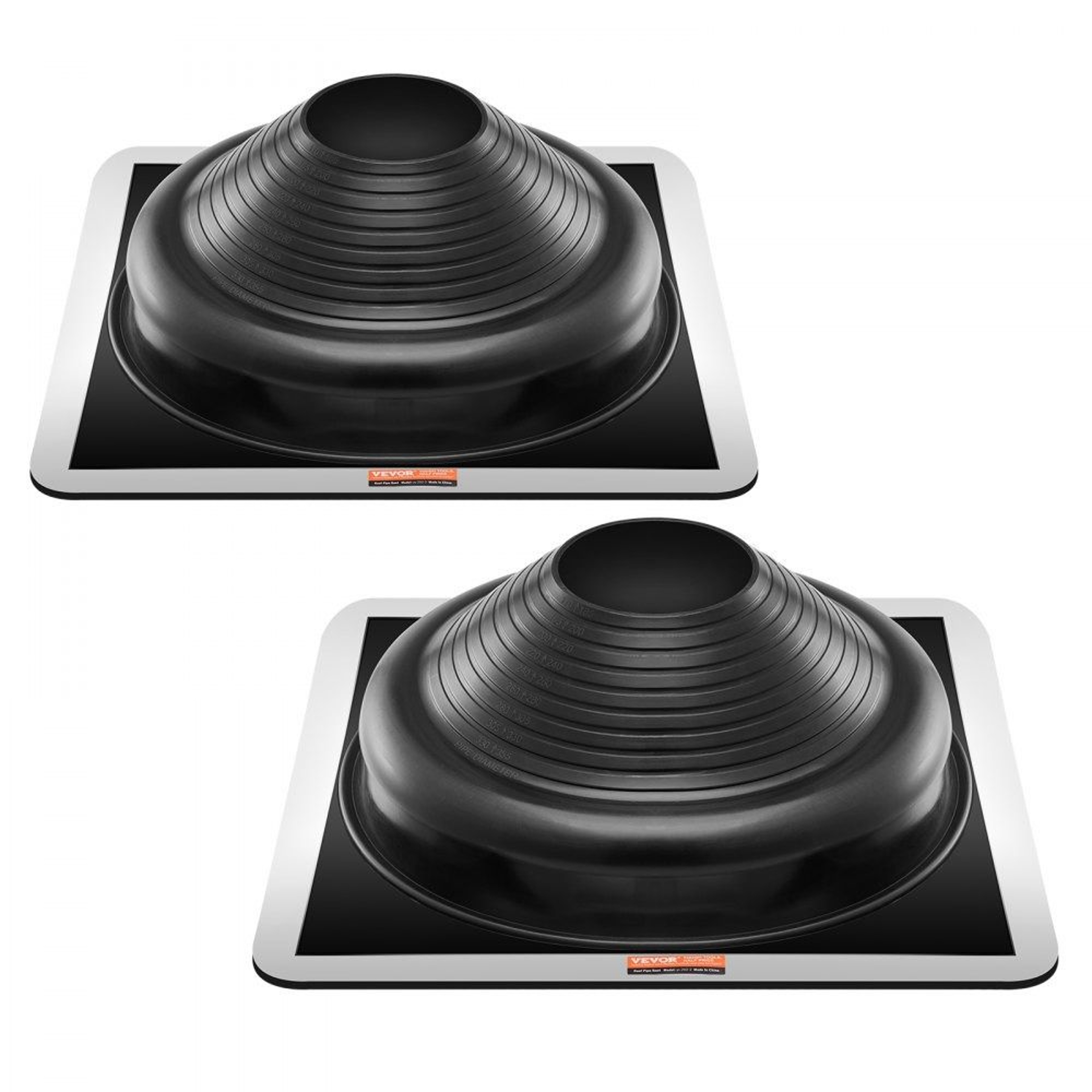 EPDM Roof Pipe Flashing Boots 2 Pack For 634 To 14 Inch Pipes 0