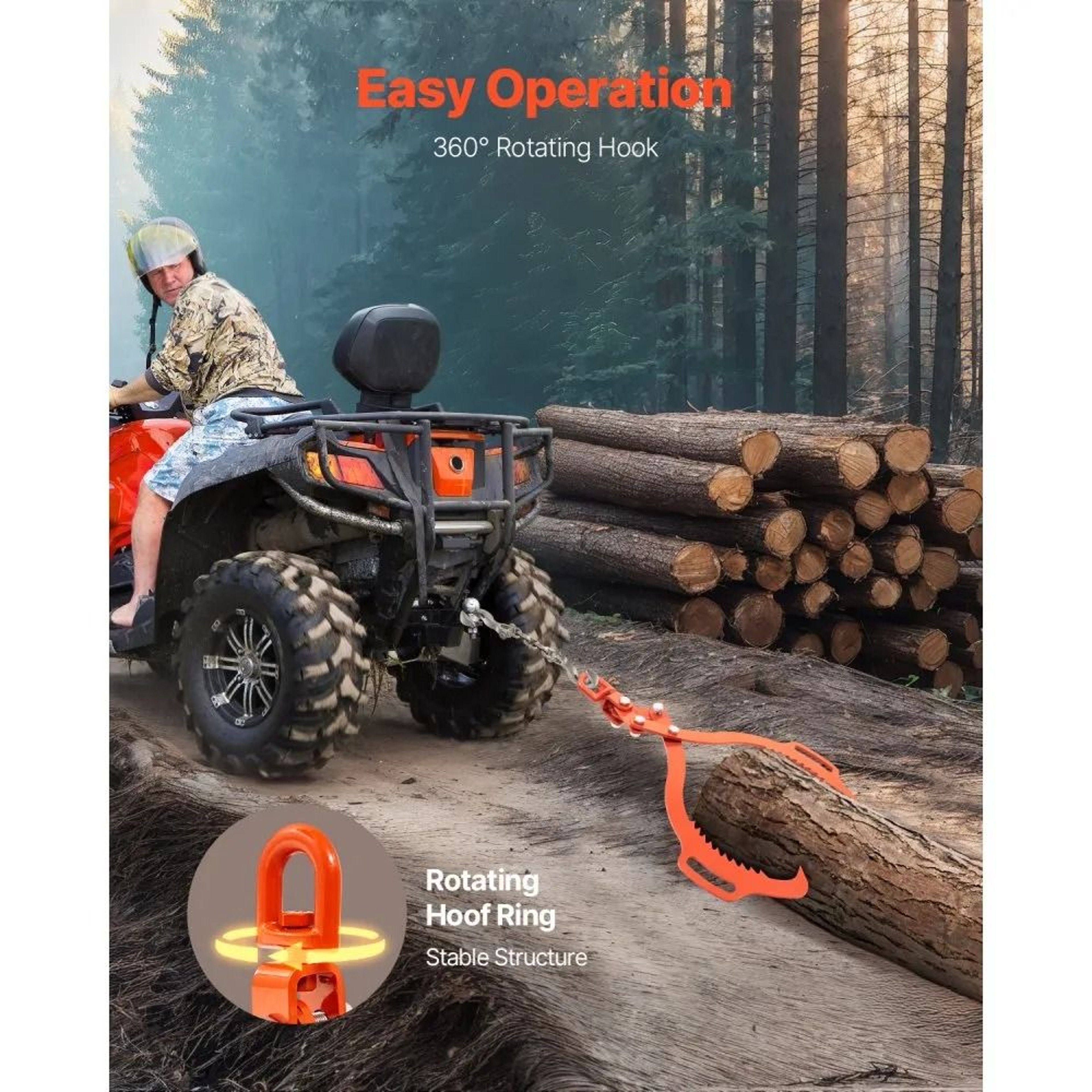 28 Inch Heavy Duty Steel Log Lifting Tongs With 1100 Lb Static Load Capacity 1
