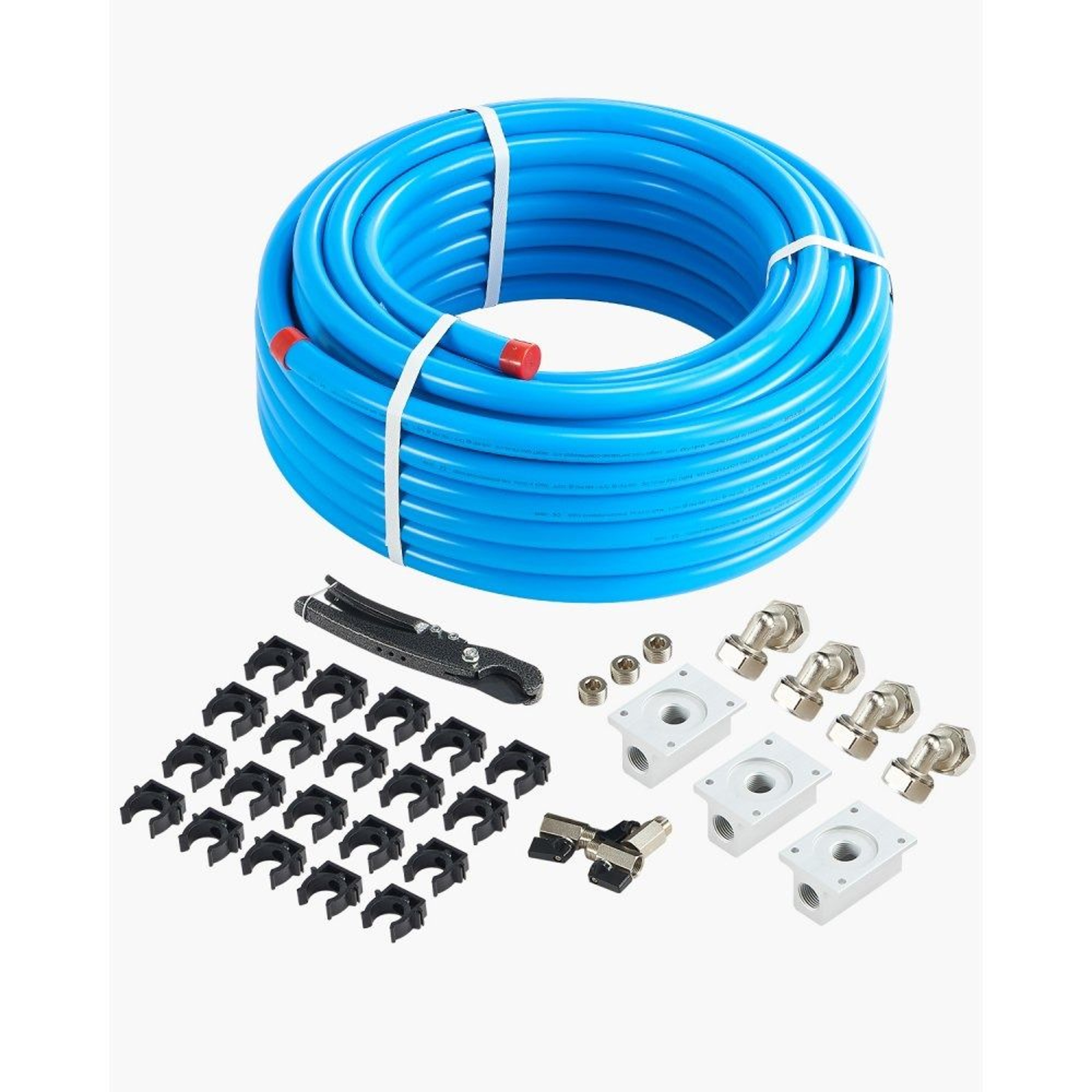 100 Ft Compressed Air Line Kit With 34 Inch HDPE Aluminum Tubing 0