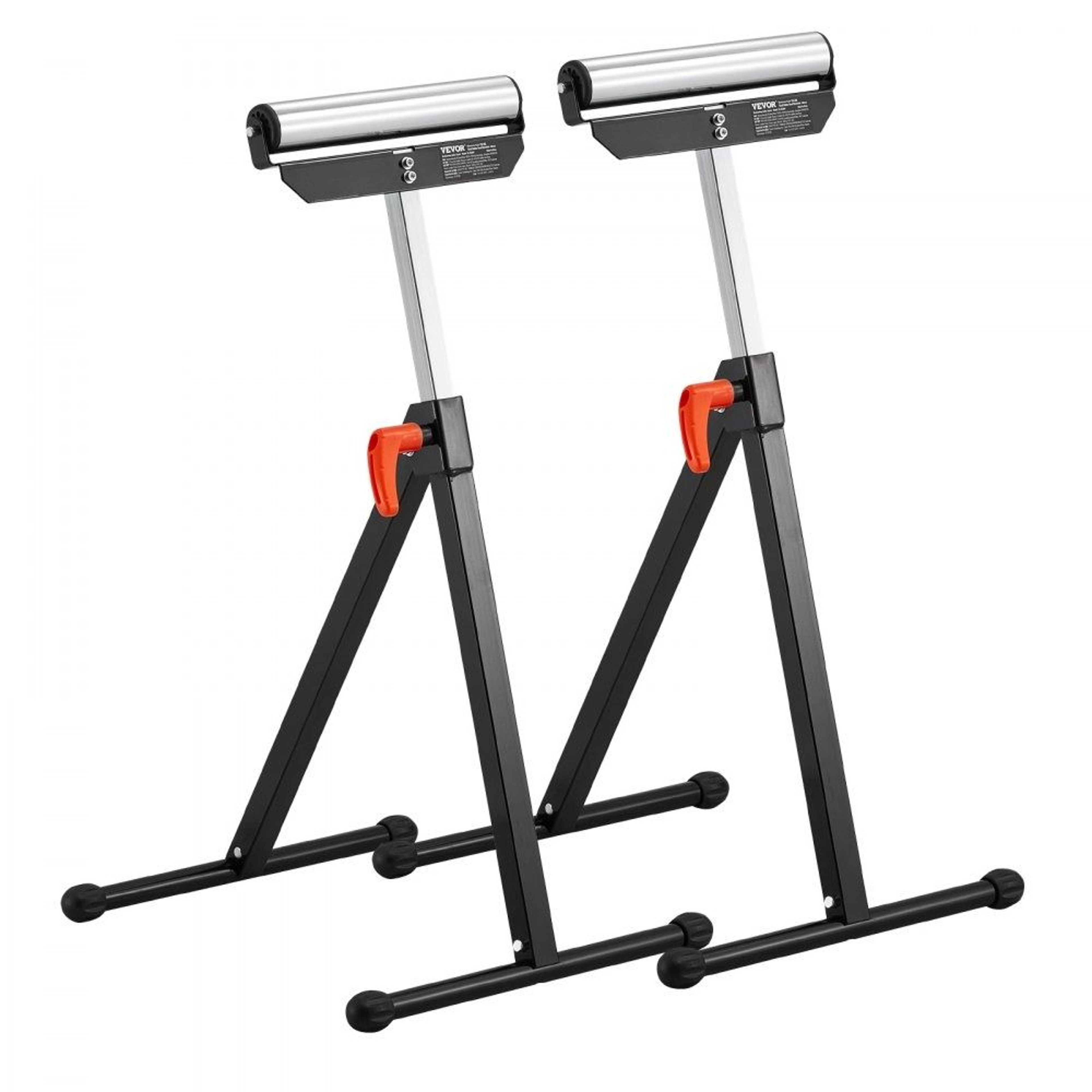 2Pack Adjustable Roller Stands With 135 Lb Capacity And Folding Steel Design 0