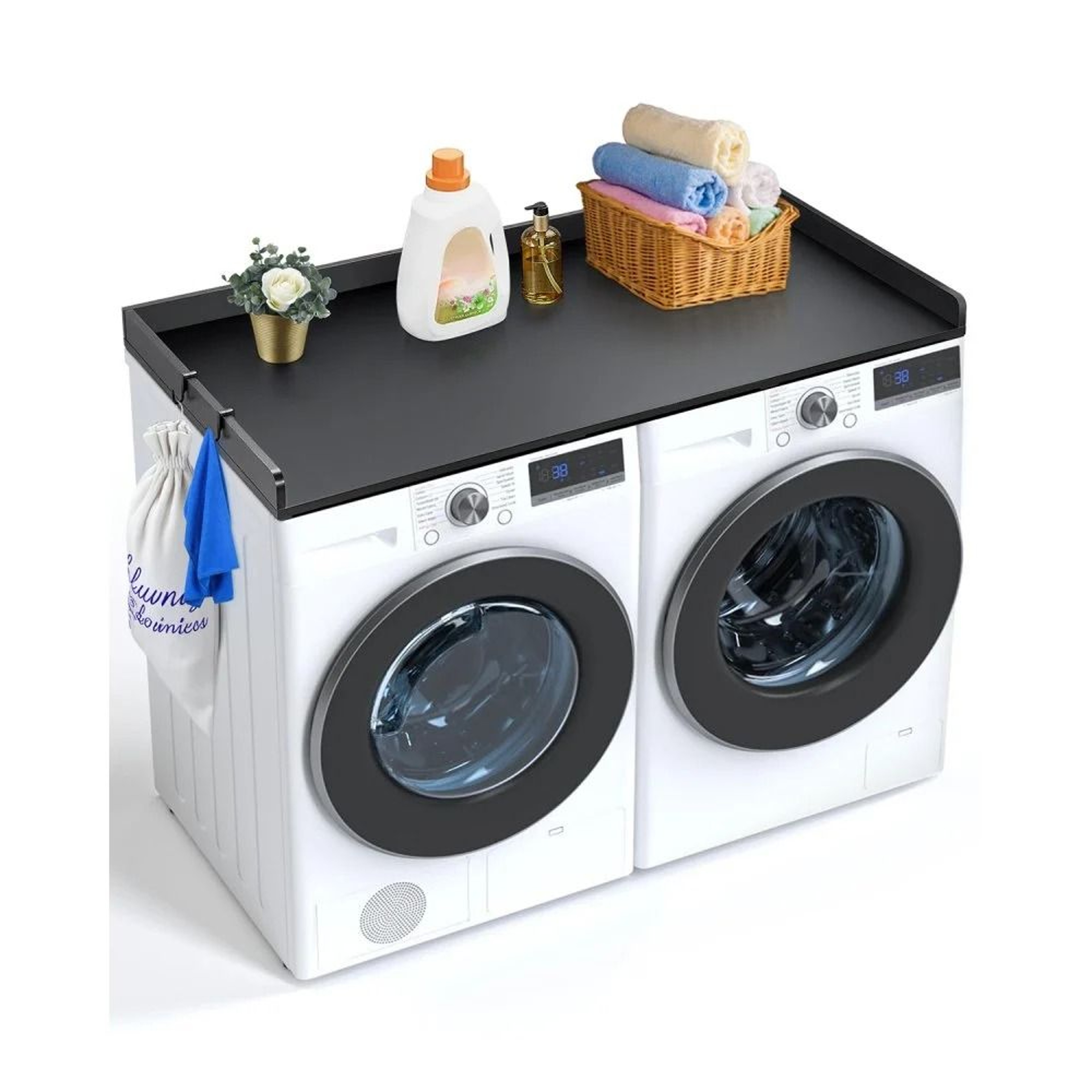 Washer Dryer Countertop With Side Hooks And AntiSlip Pads 0