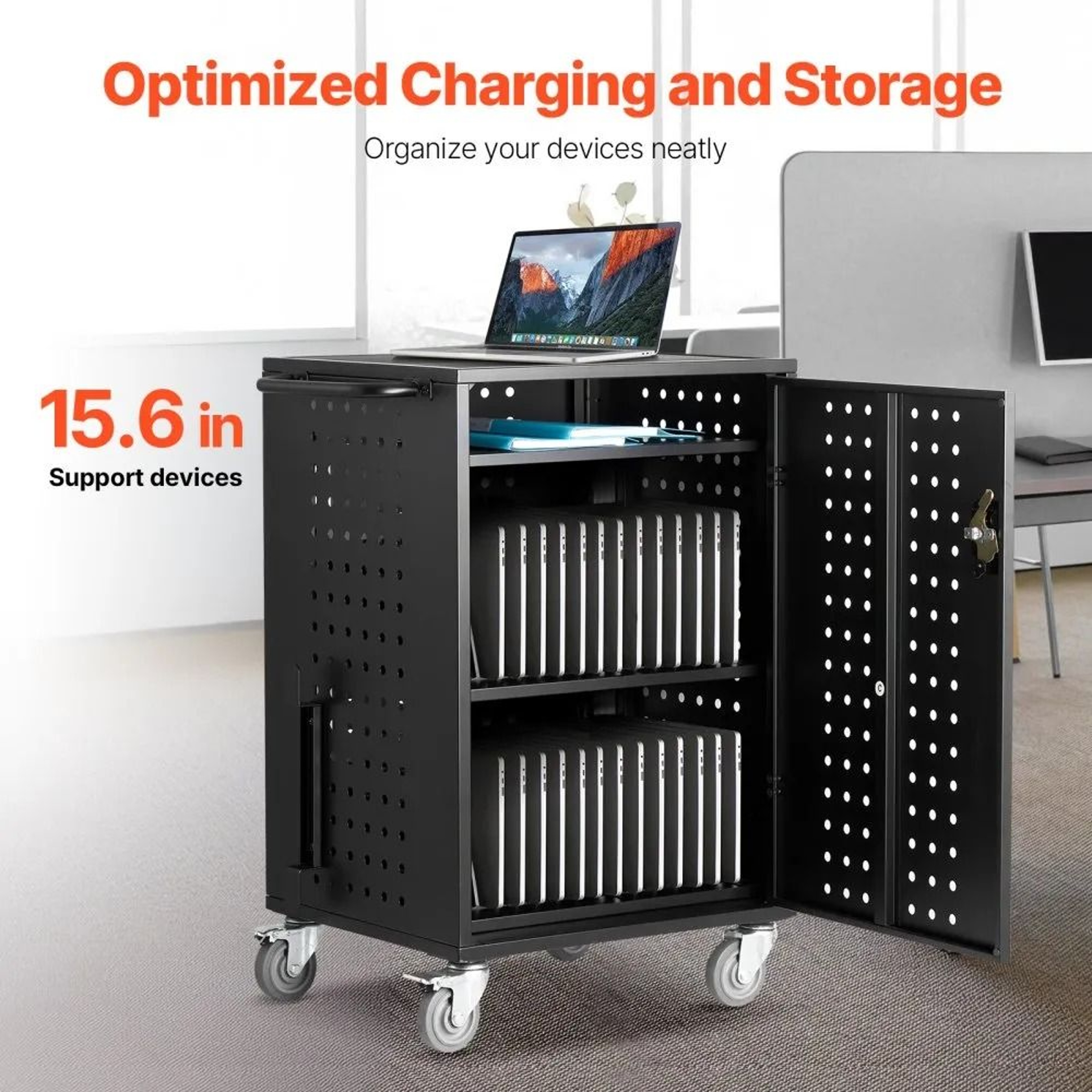 32 Device Mobile Charging Cart For Laptops Tablets And Chromebooks Up To 156 Inches 4
