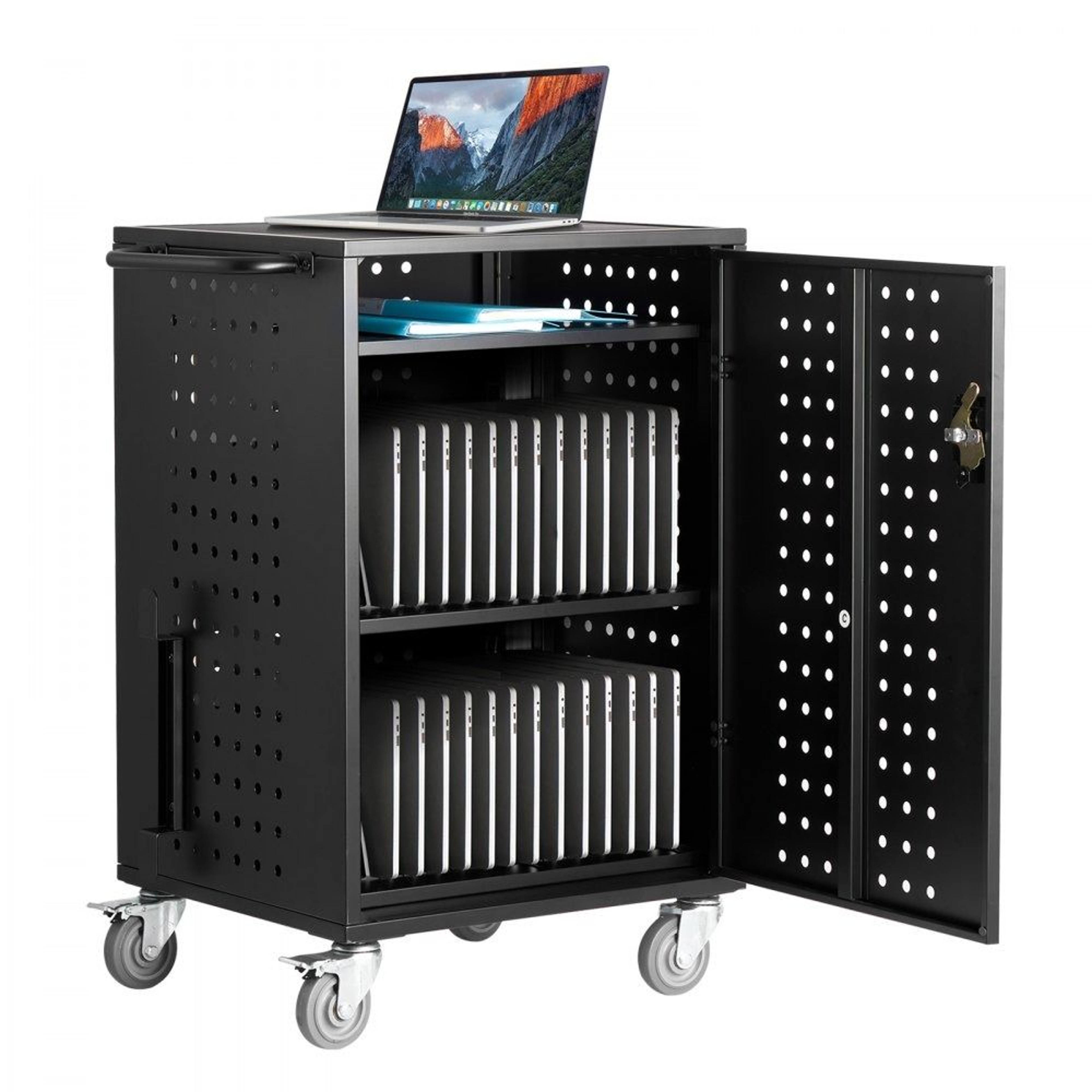 32 Device Mobile Charging Cart For Laptops Tablets And Chromebooks Up To 156 Inches 0