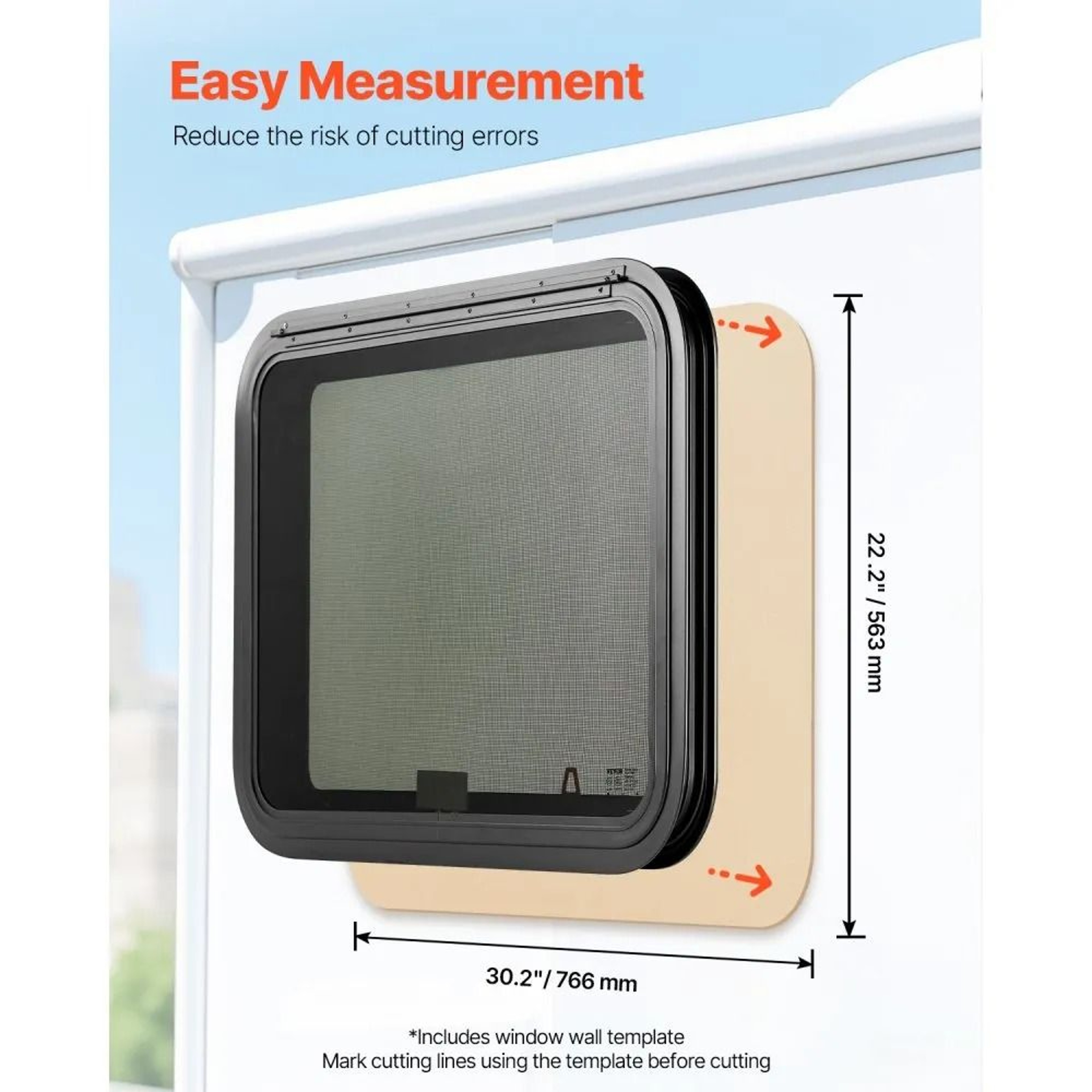 30 X 22 Inch Tinted RV Exit Window With Screen And Aluminum Frame 5