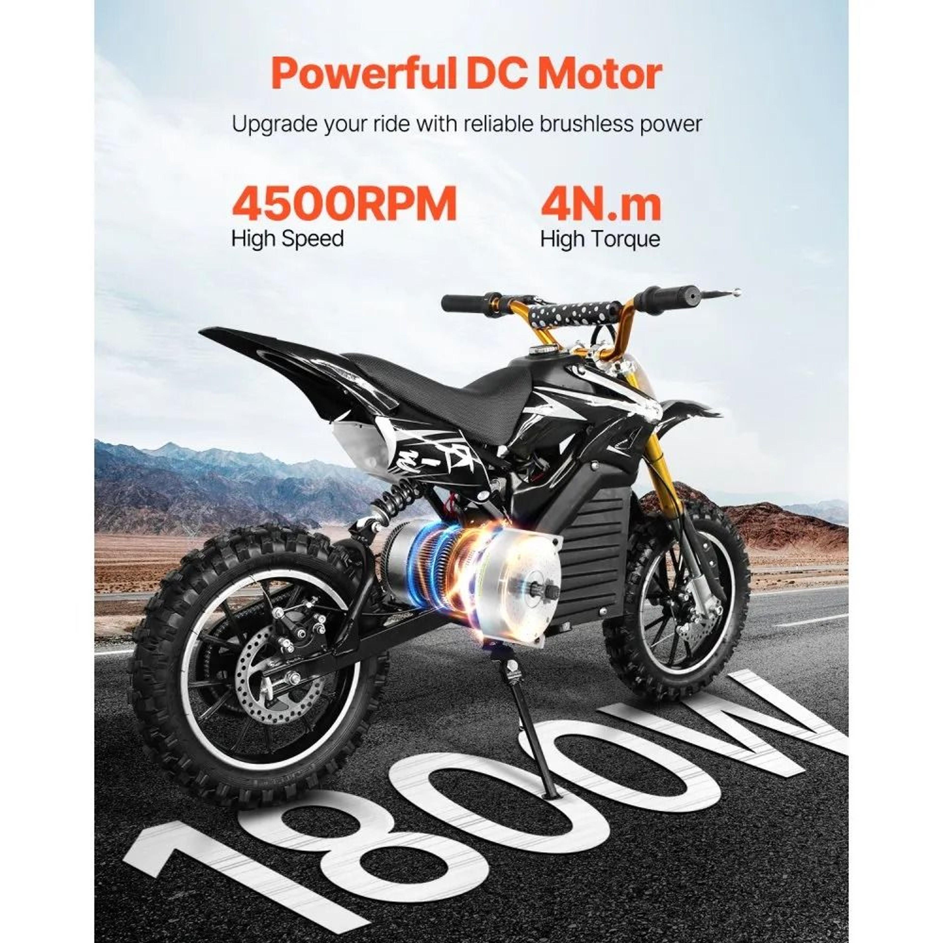 1800W 48V Electric Brushless DC Motor Kit With Upgraded Controller And Throttle Grip 1
