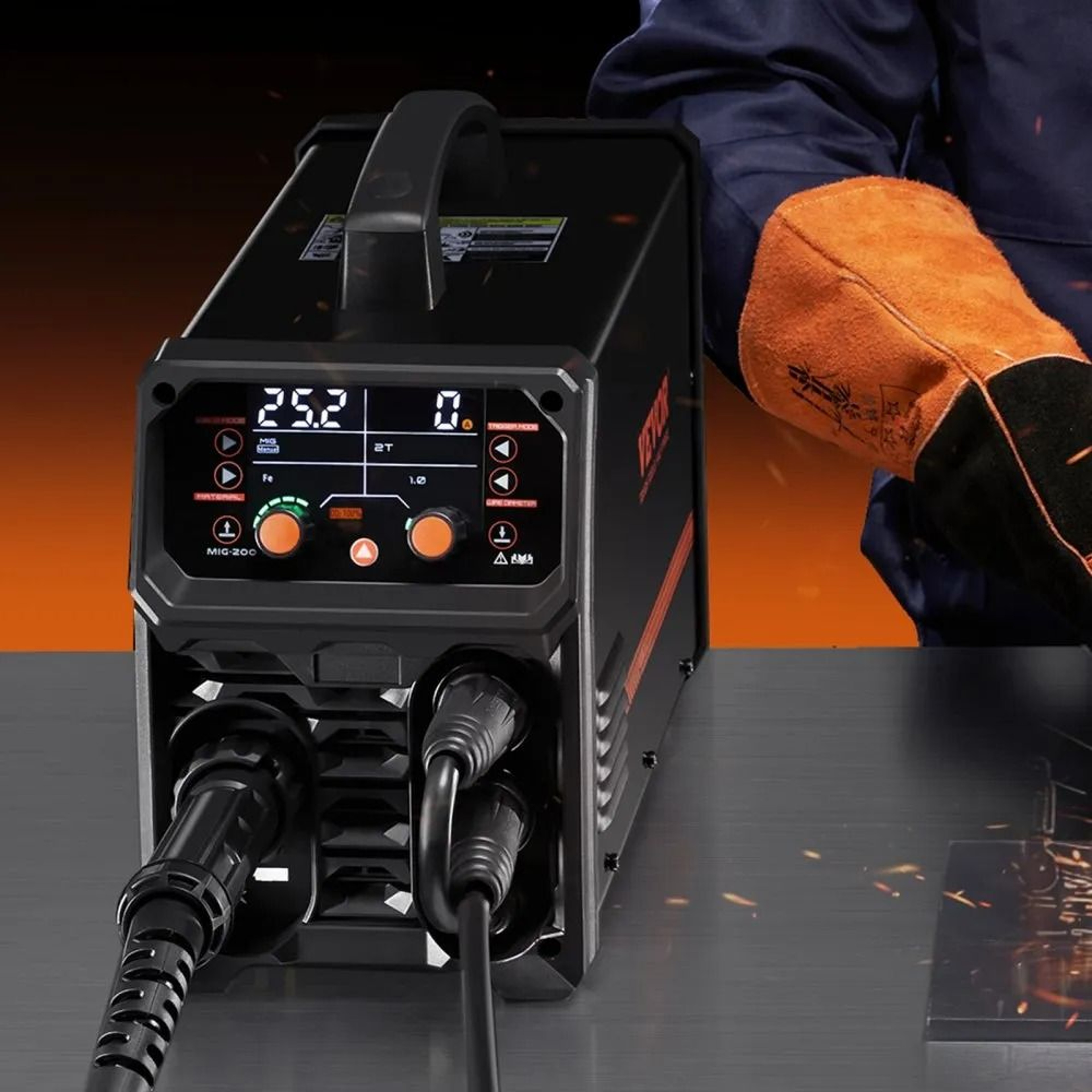 200A 4in1 MIG Welder With Synergic Control And 110V220V Dual Voltage 7