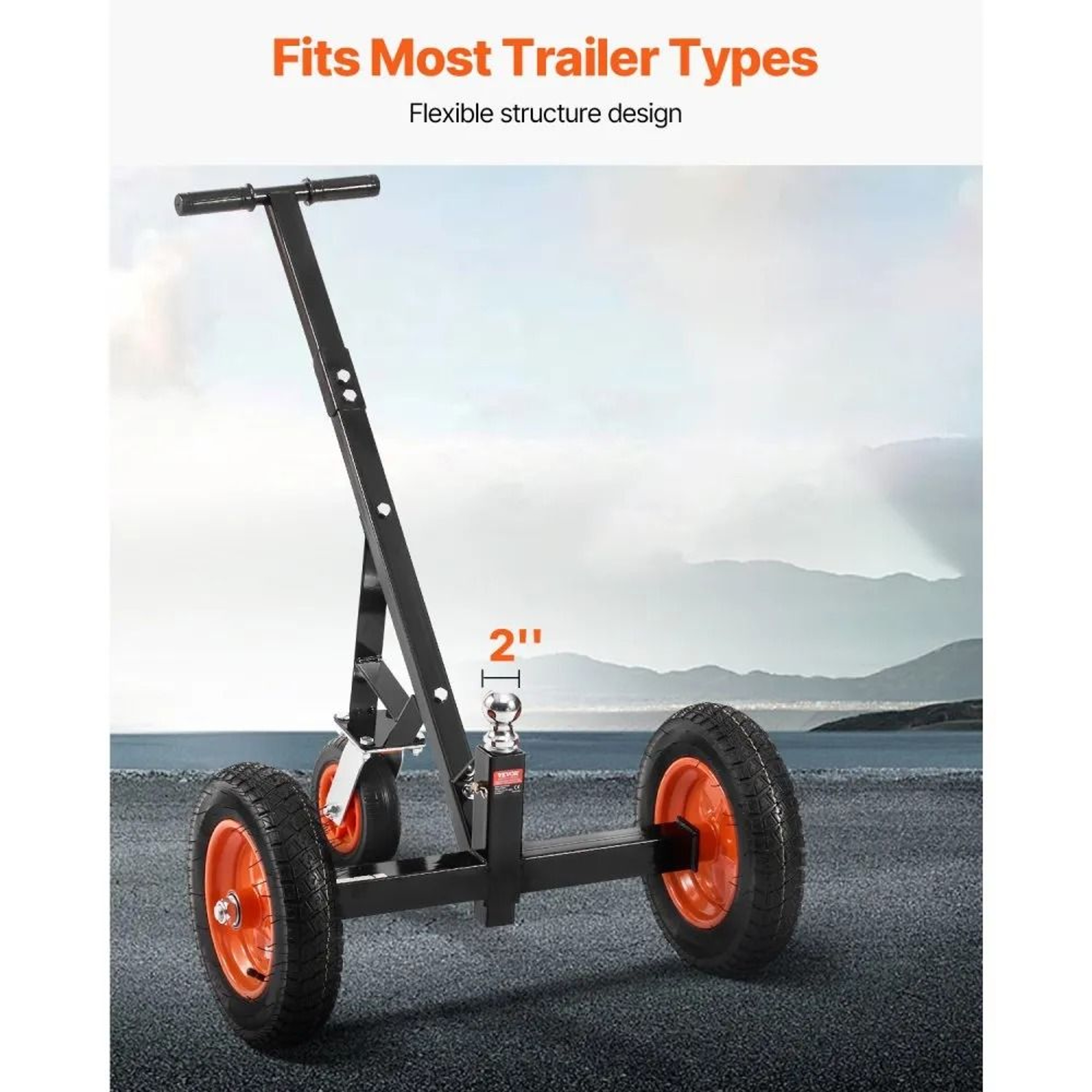 Trailer Dolly With 1000 Lb Tongue Weight Capacity And 14 Inch Pneumatic Tires 3