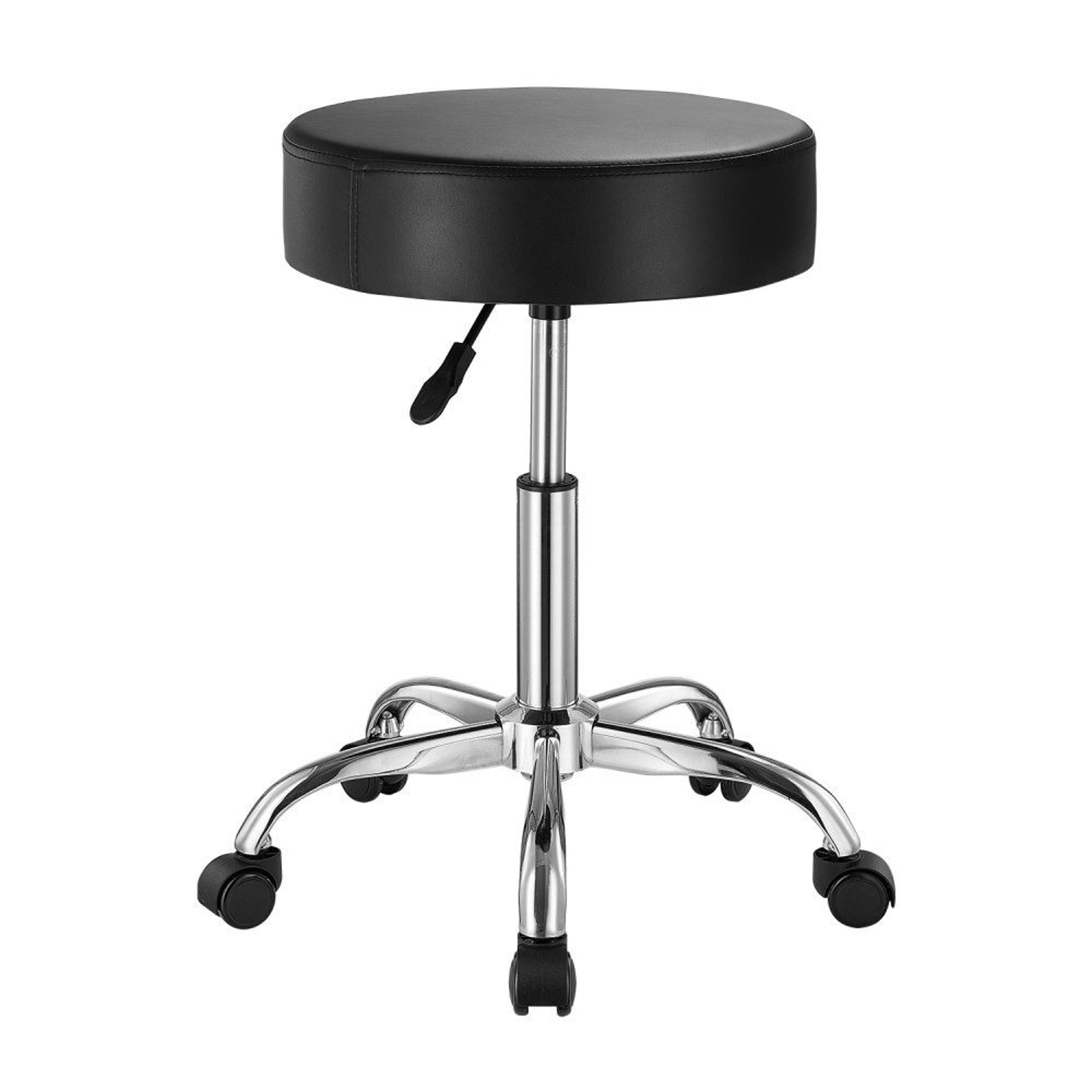 Adjustable Rolling Stool With Wheels 450 Lb Capacity And Padded Swivel Seat 7