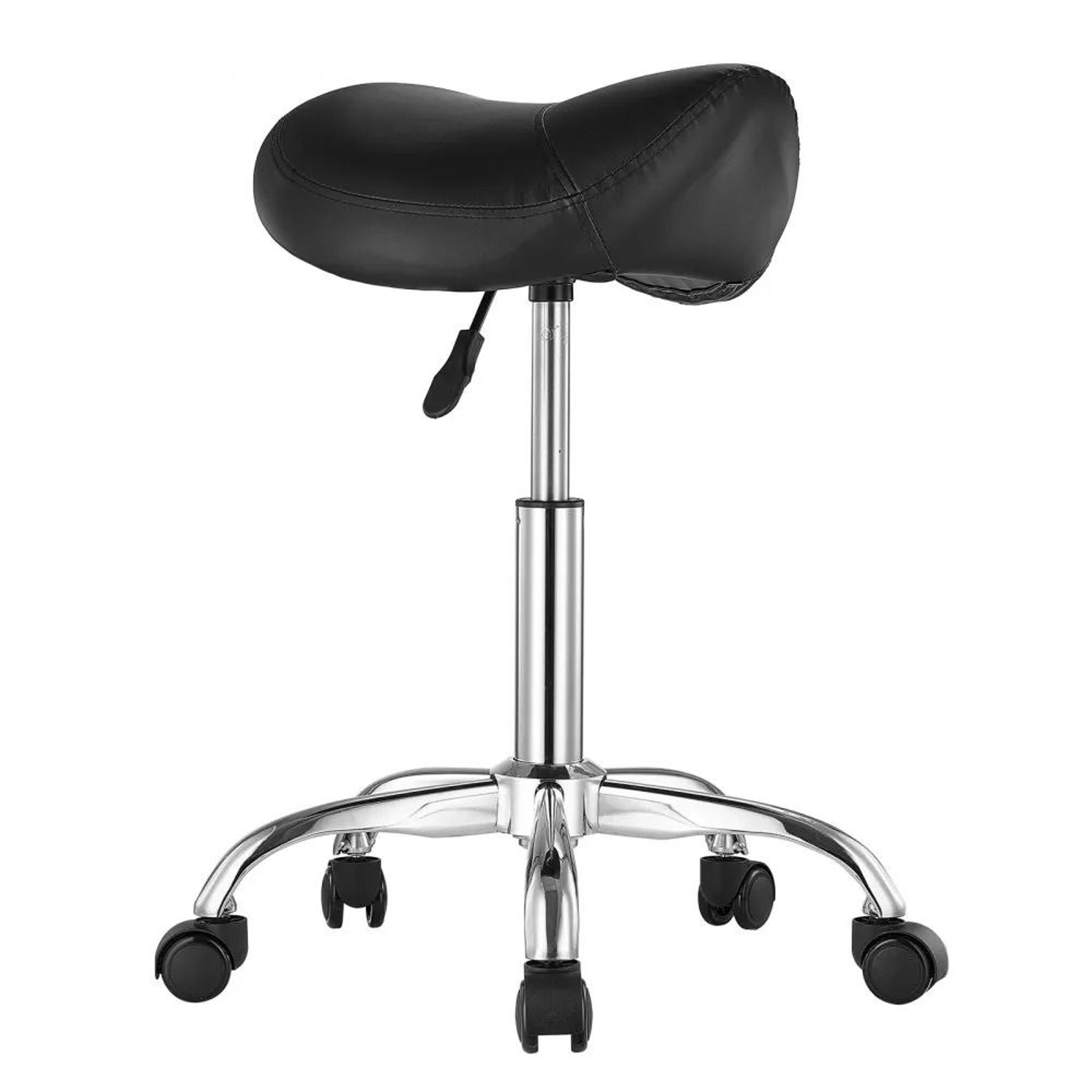 Ergonomic Rolling Saddle Stool With Adjustable Height And 450 Lb Capacity 0
