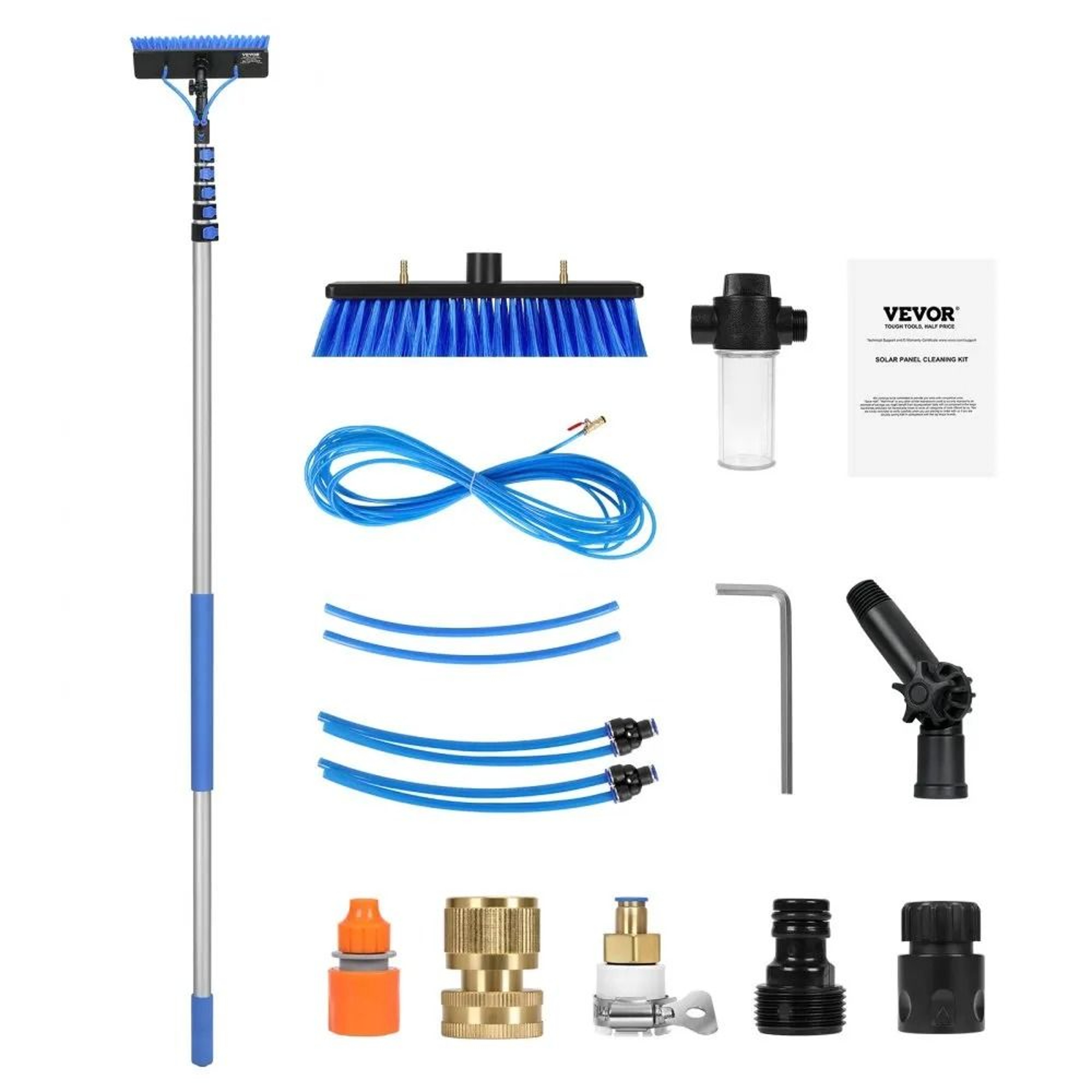 36FT Water Fed Pole Kit With Rotating Brush Head And 656FT Hose 7