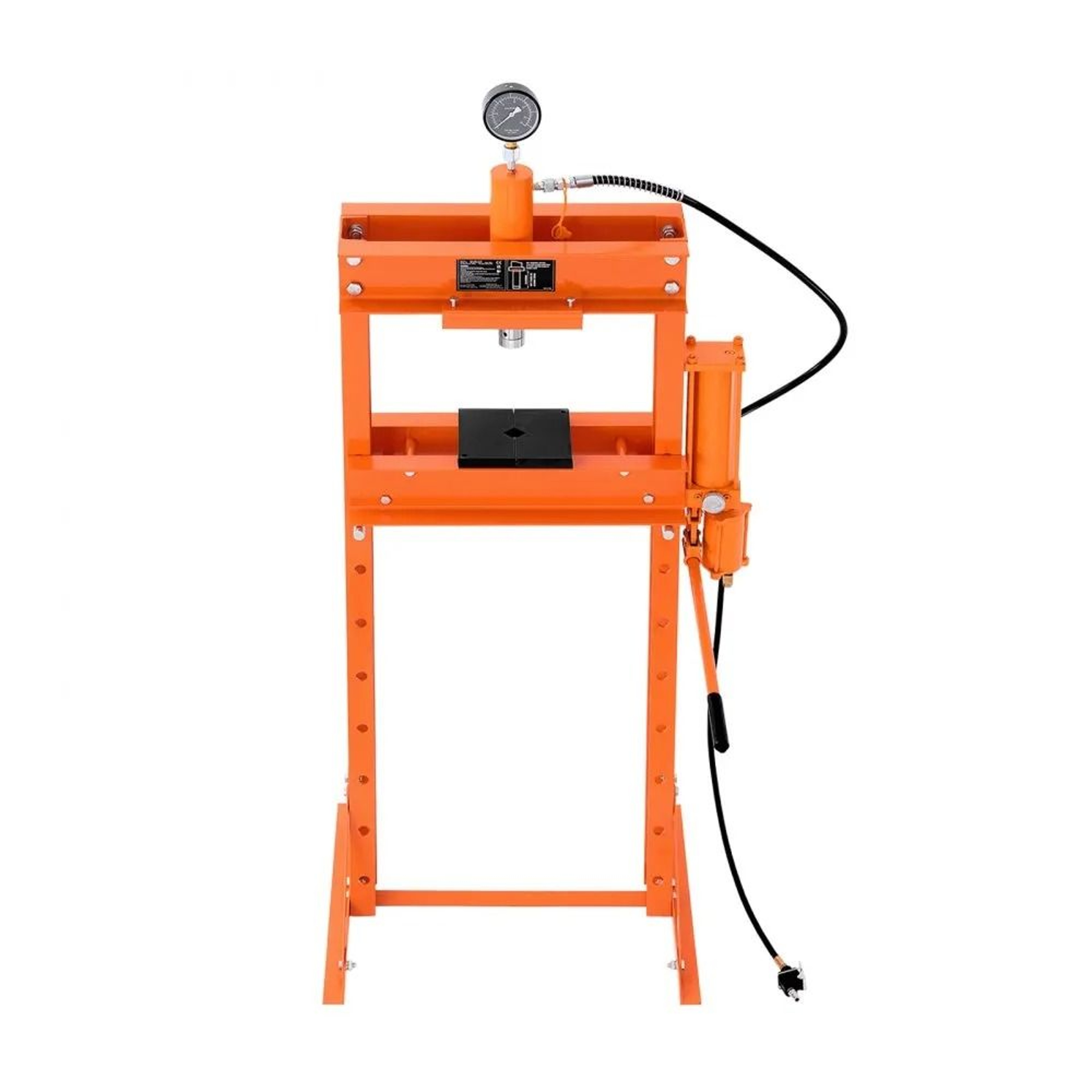 20 Ton Hydraulic Shop Press With Pneumatic Assist And Adjustable HFrame 7