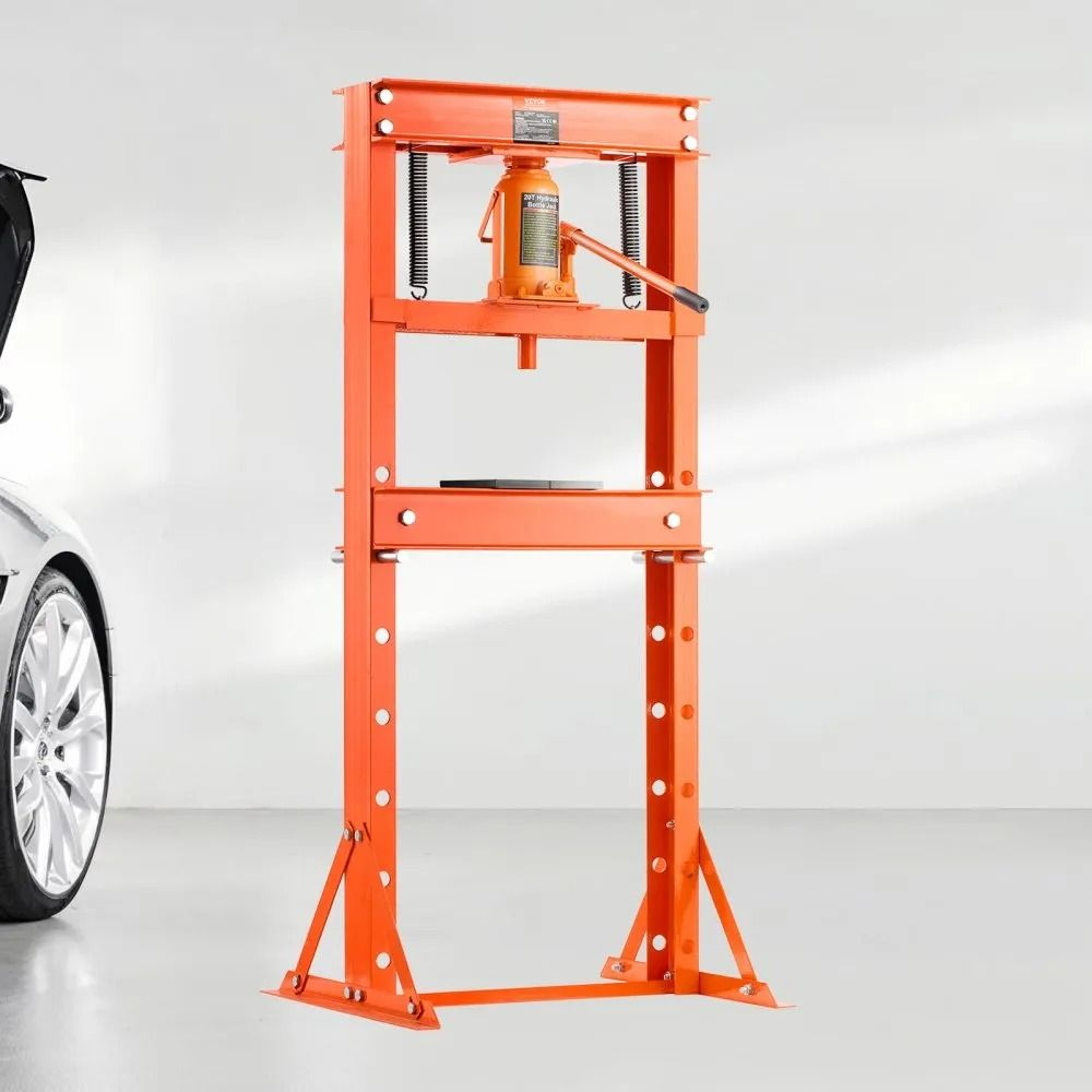 20 Ton Hydraulic Shop Press With Adjustable HFrame And Reinforced Steel Base 6