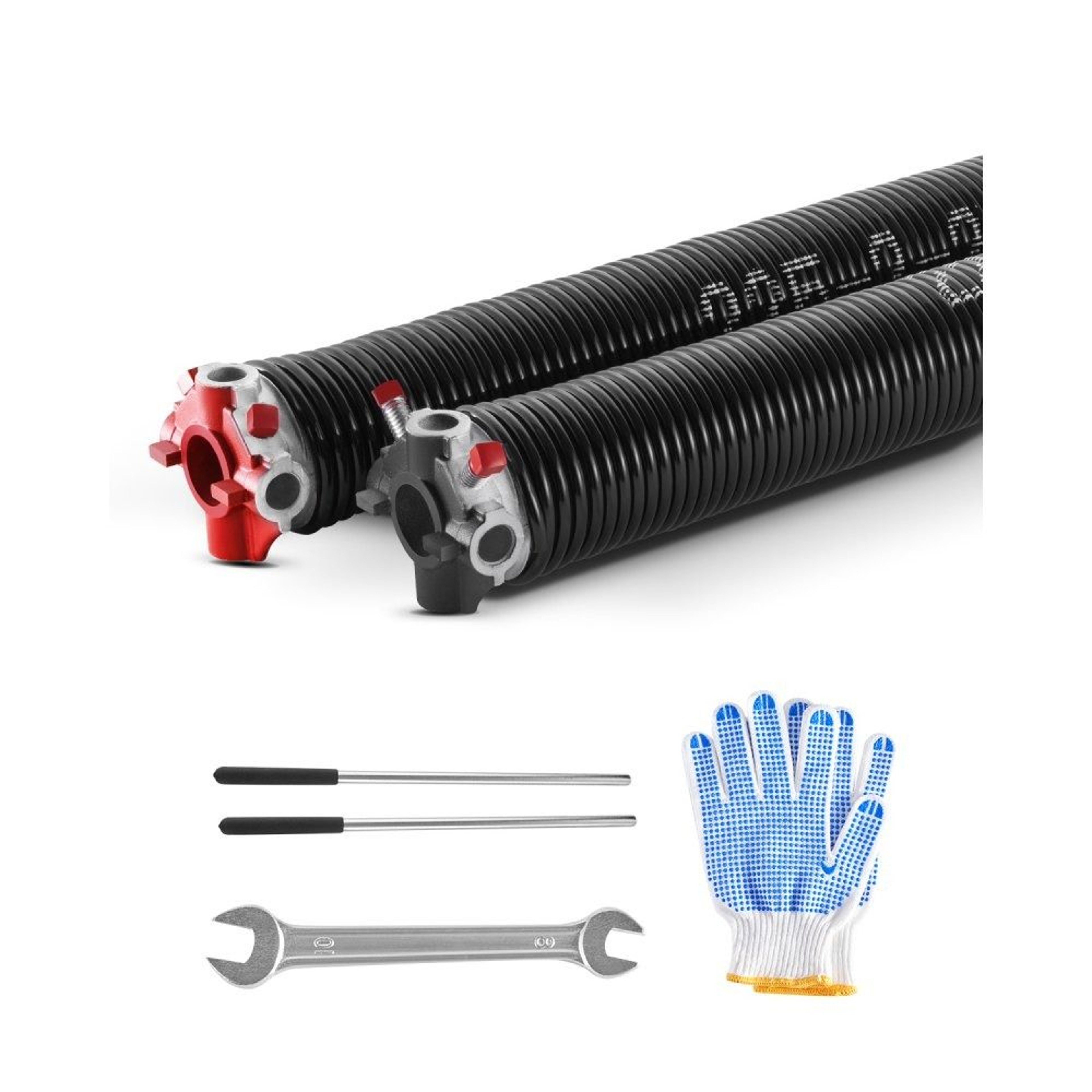 Garage Door Torsion Springs 0225 X 2 X 24 Inch Pair With Winding Bars And Installation Accessories 0