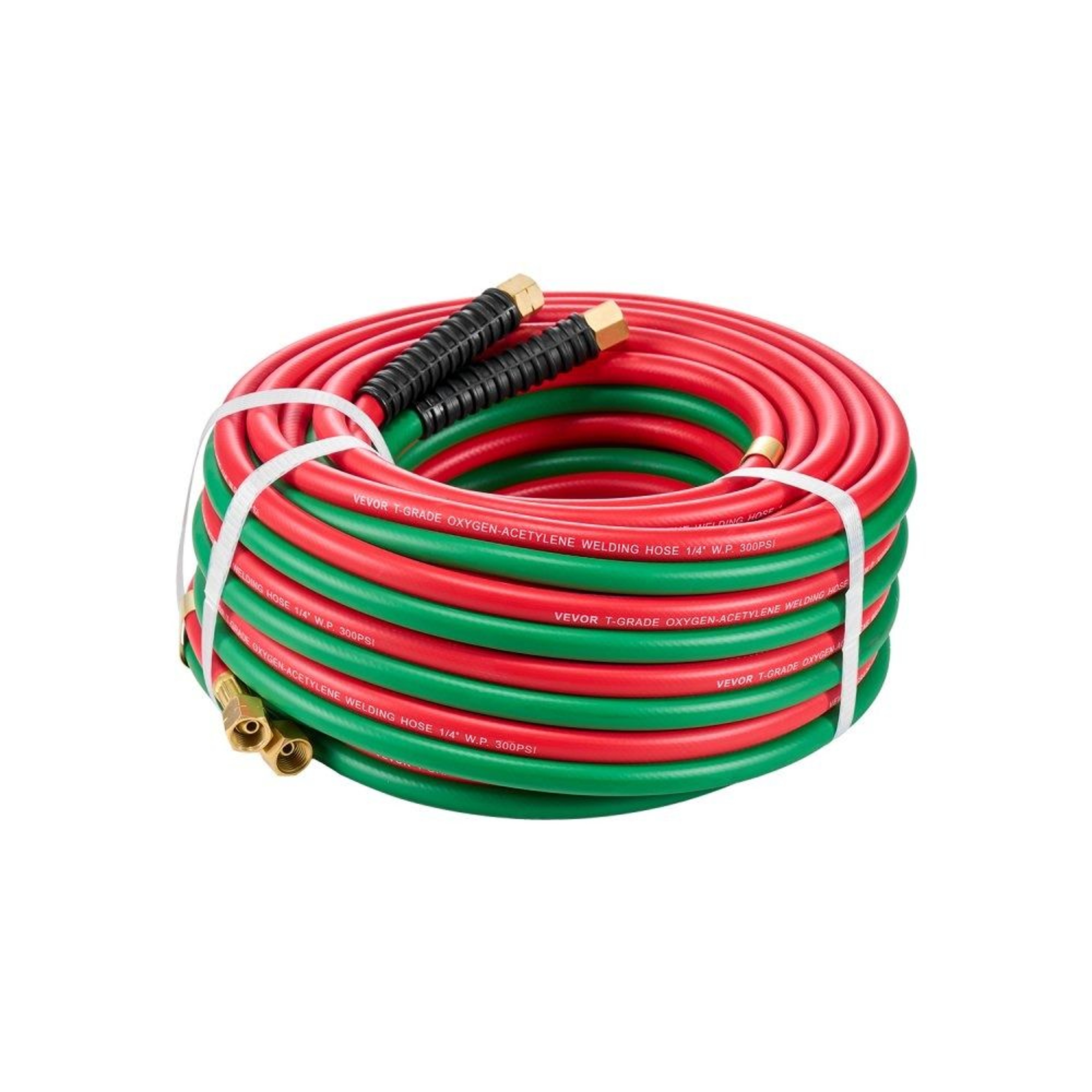 Oxygen Acetylene Twin Welding Hose 14 Inch X 50 FT With TGrade Rubber And B Fittings 7