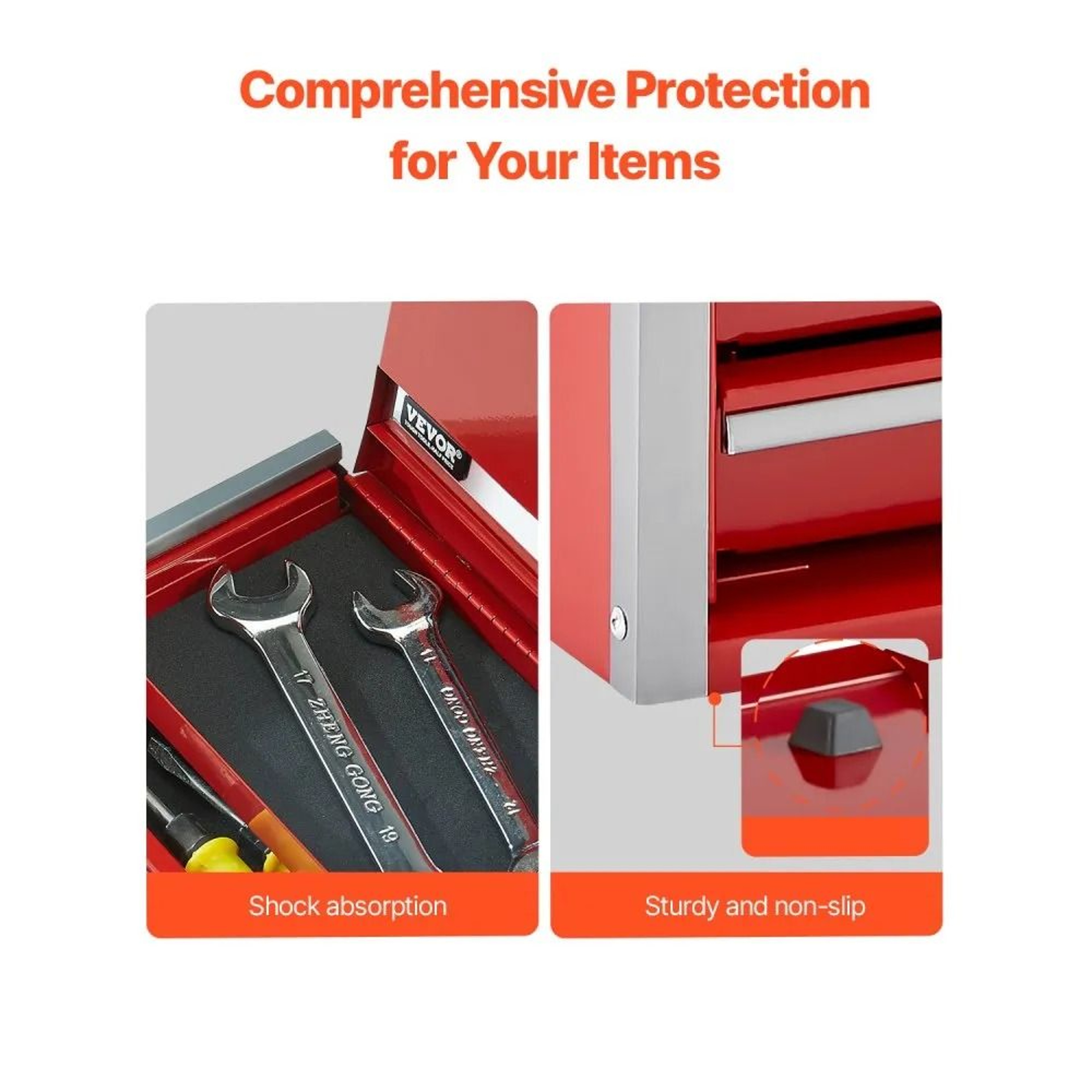 Mini Metal Tool Box With 3 Drawers And Magnetic Locking Lid  Red 6