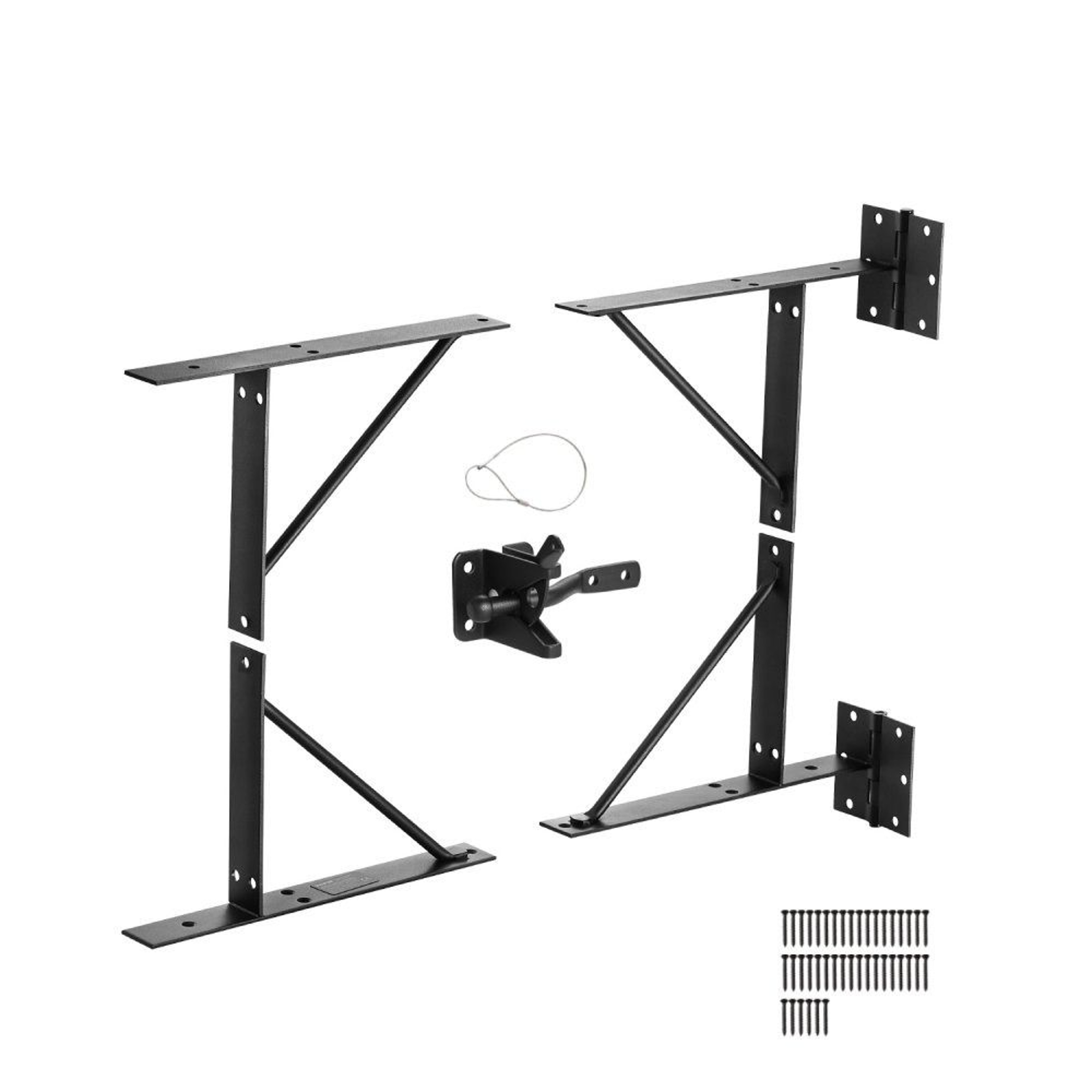 Anti Sag Gate Corner Brace Bracket Kit With Latch Lock And HeavyDuty Iron Frame 0