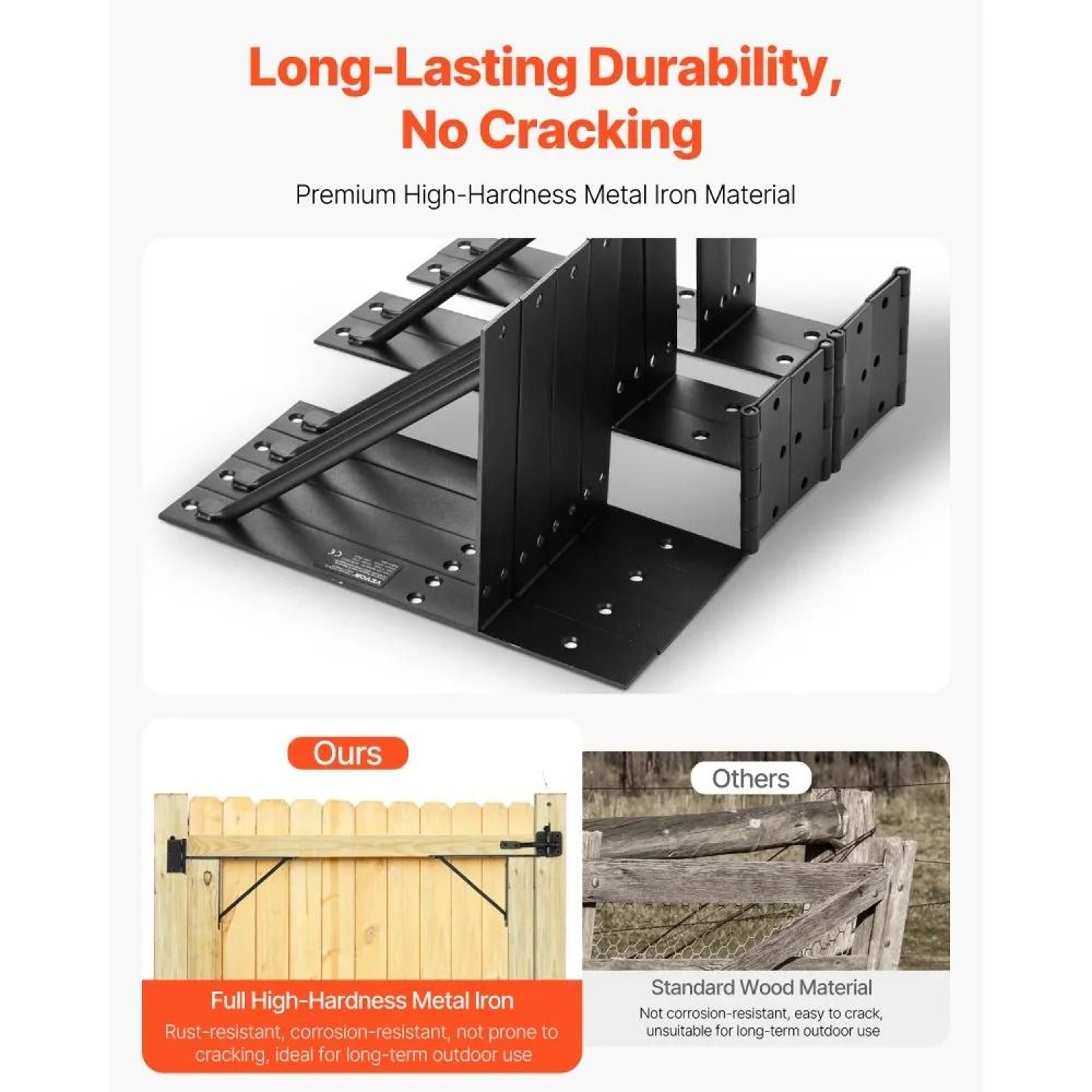 Anti Sag Gate Corner Brace Bracket Kit With Hinges And Latch Lock 2 Sets 4
