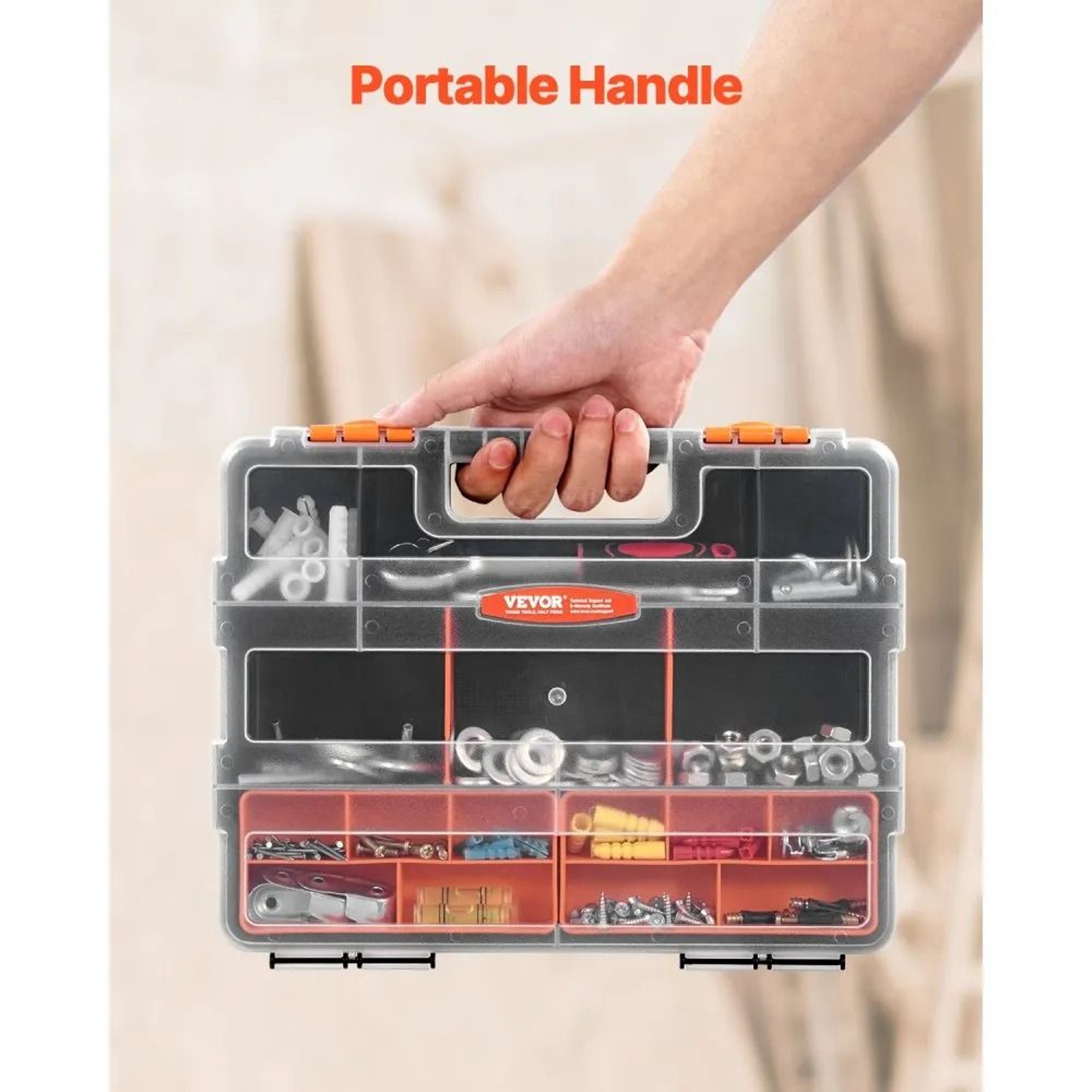 3Pack Small Parts Organizer Boxes With 21 Compartments And Removable Dividers 3