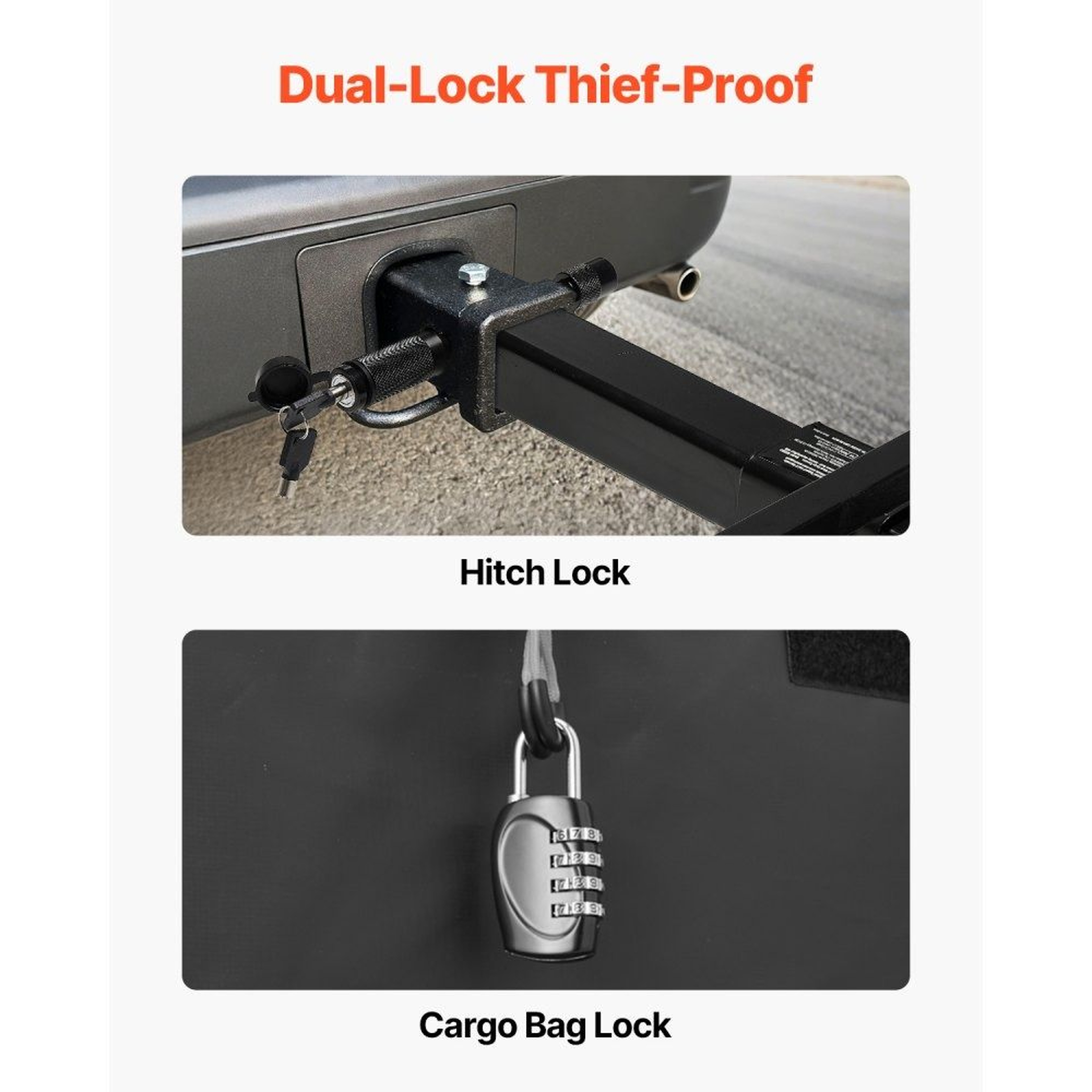 Folding Hitch Cargo Carrier With 500 Lb Capacity And Waterproof Cargo Bag 4