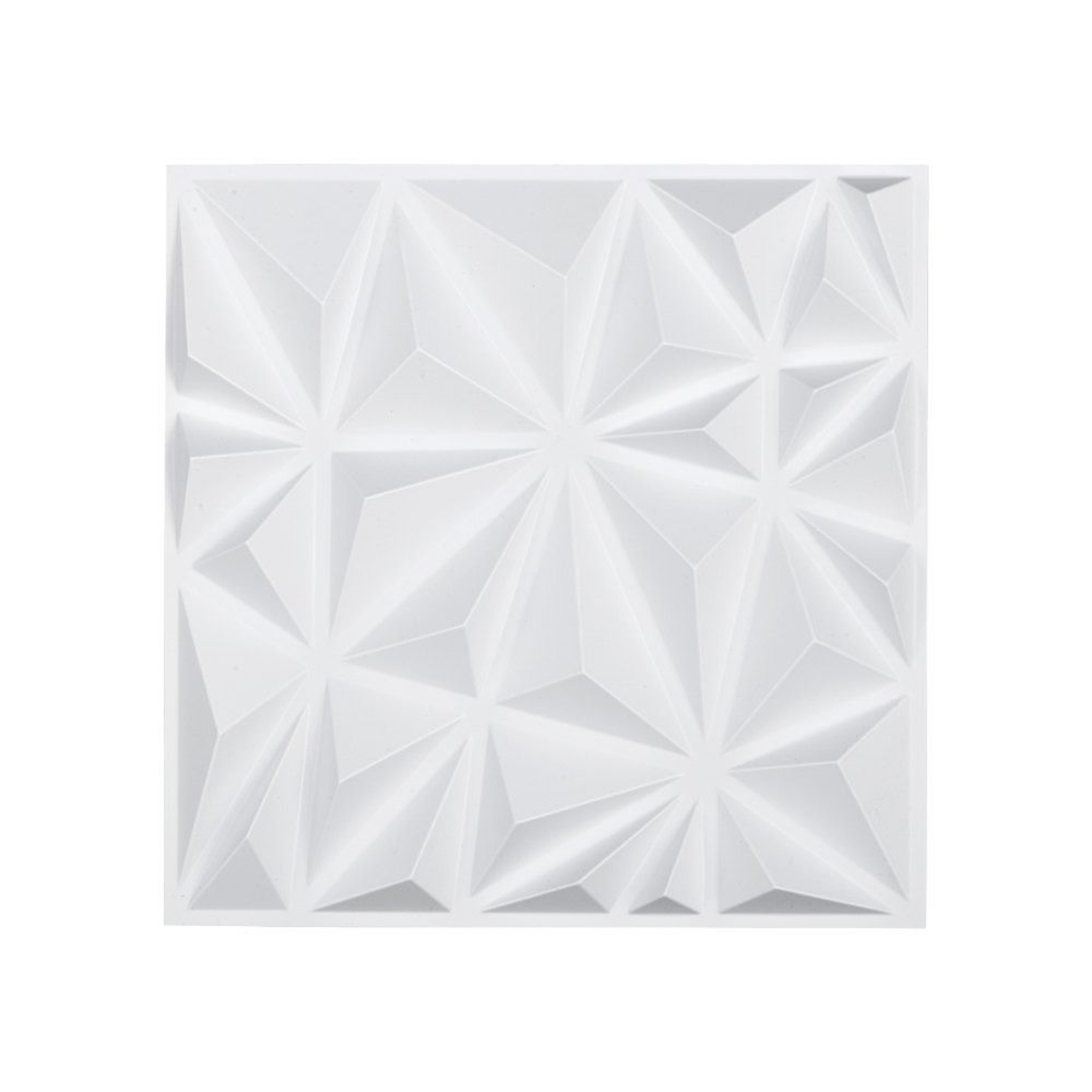 3D Wall Panels 33Pack Matte White PVC Diamond Design For Accent Walls 3