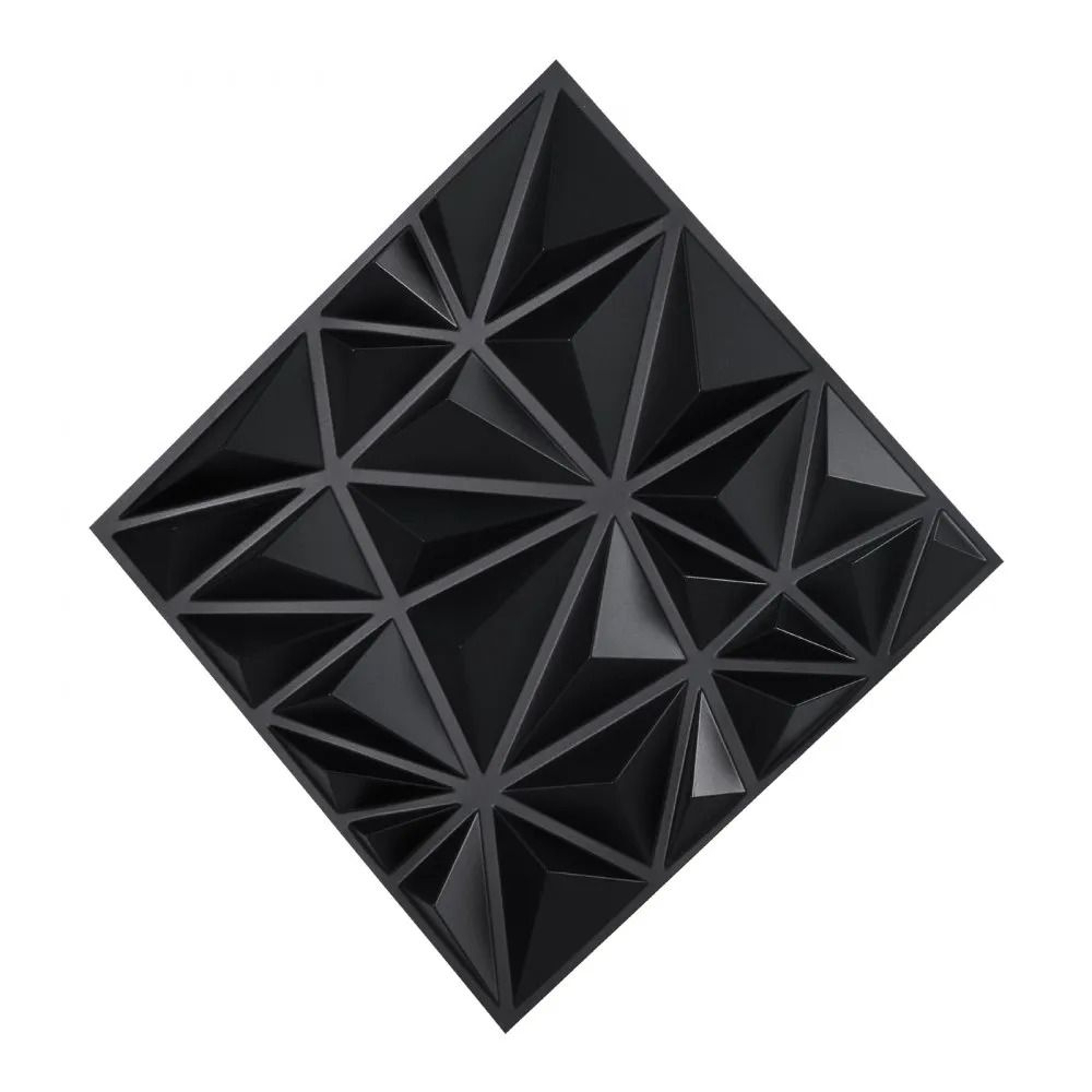 3D Wall Panels 33Pack PVC Diamond Textured Tiles In Matte Black For Accent Walls 7
