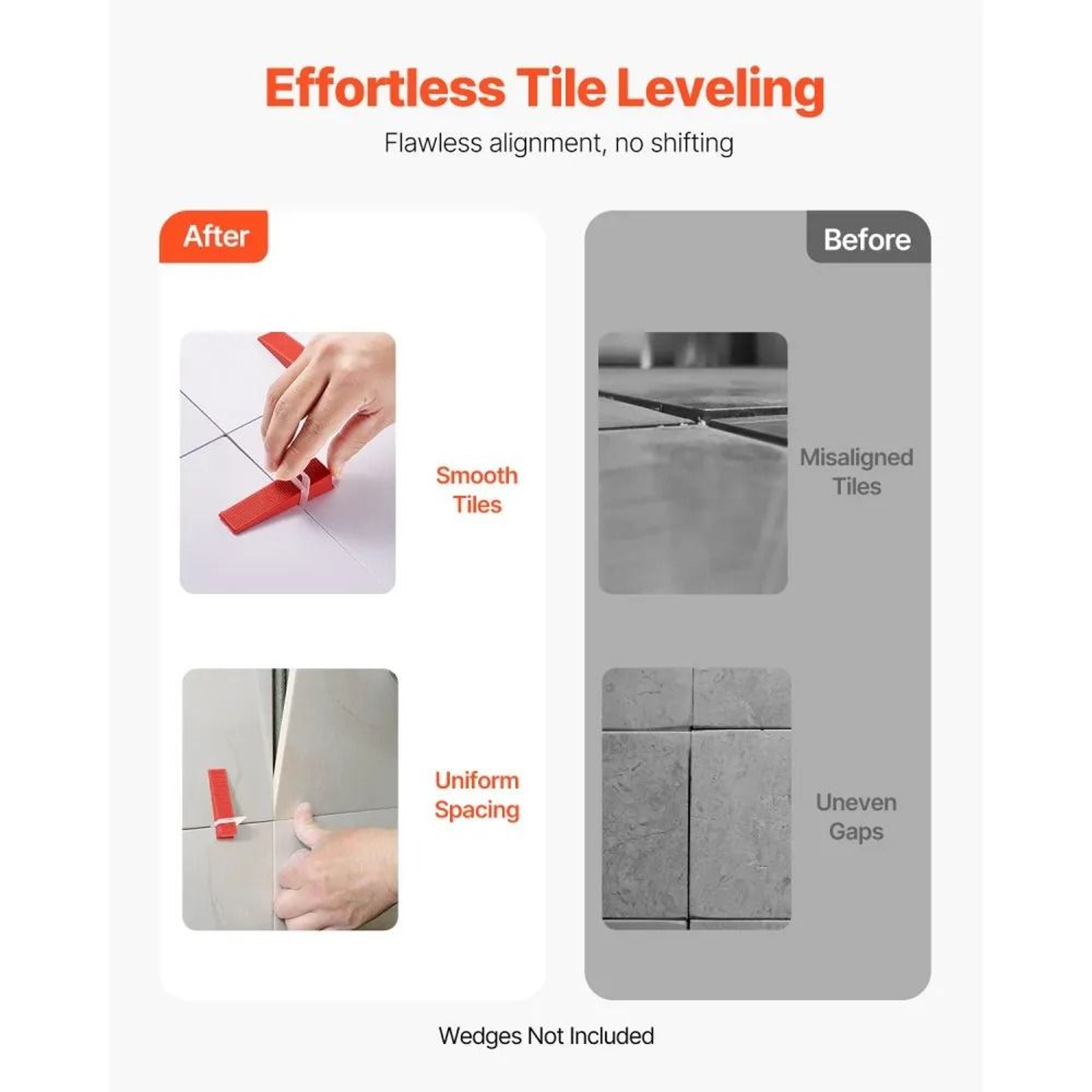 Tile Leveling System Clips 2200Piece 116 Inch Tile Spacers For Floor And Wall Installation 3