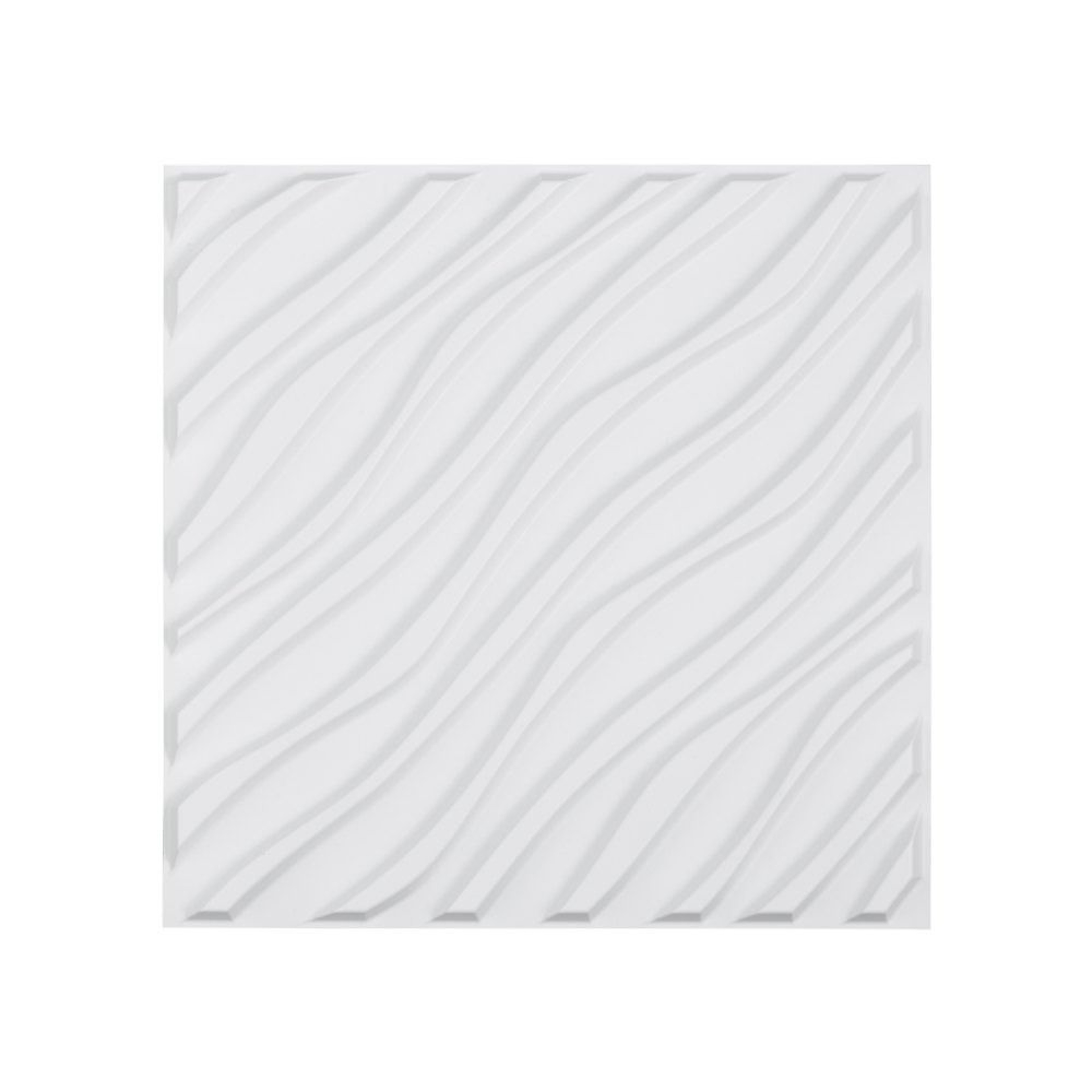 3D Wall Panels 12Pack PVC Wave Textured Wall Tiles 32 Sq Ft Matte White 0